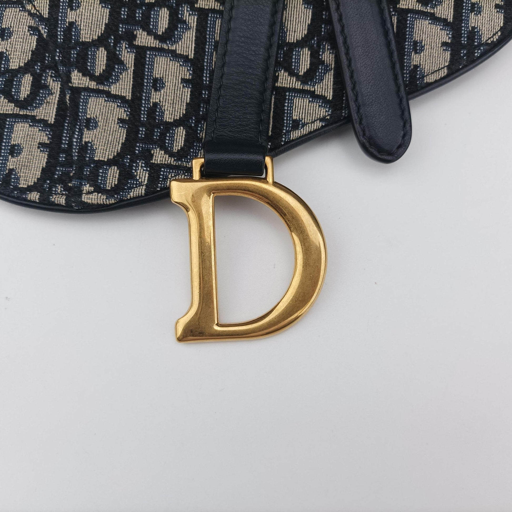 Saddle Navy Jacquard×Leather 50-MA-1119サドル ブルーブラック ジャガード×レザー 50-MA-1119