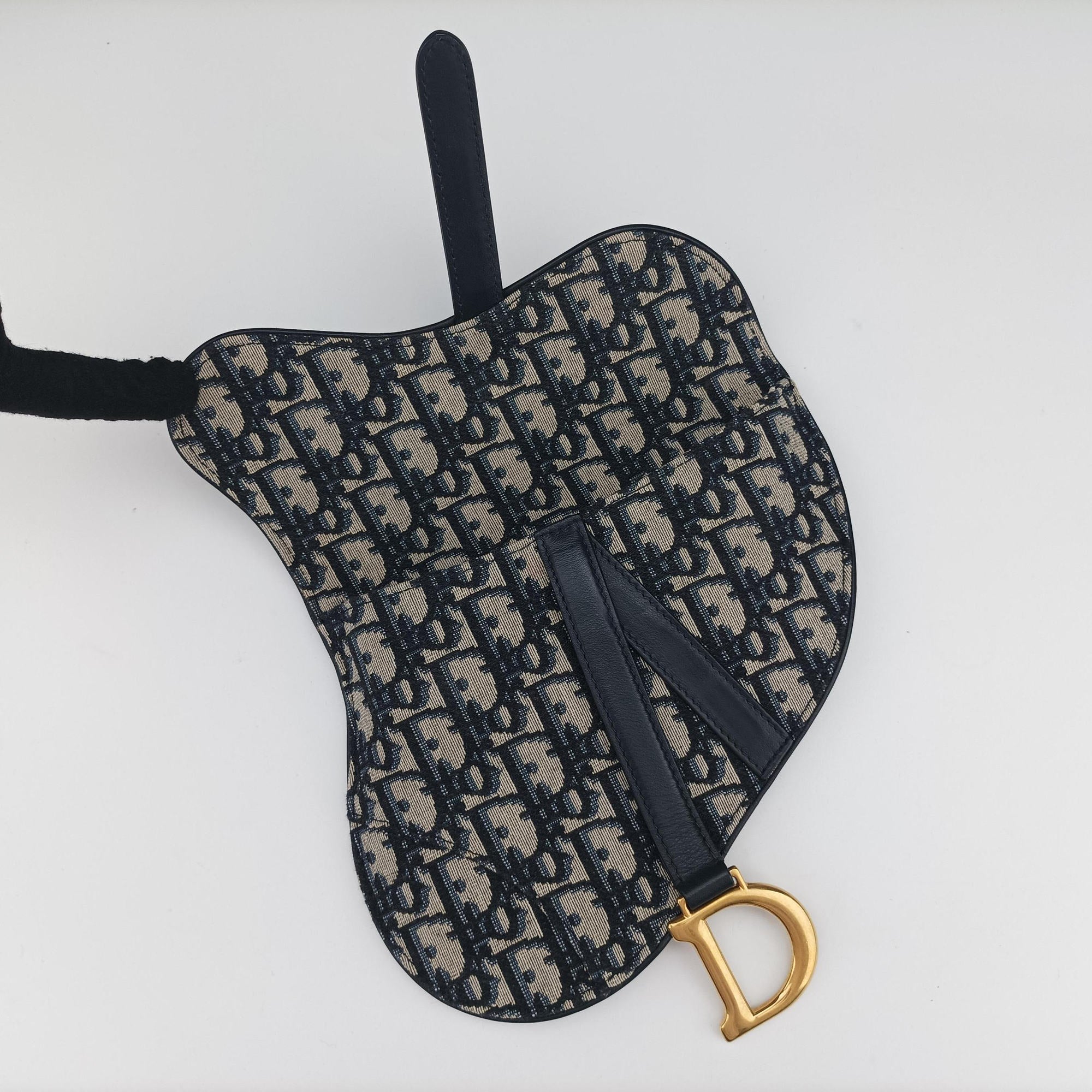 Saddle Navy Jacquard×Leather 50-MA-1119サドル ブルーブラック ジャガード×レザー 50-MA-1119