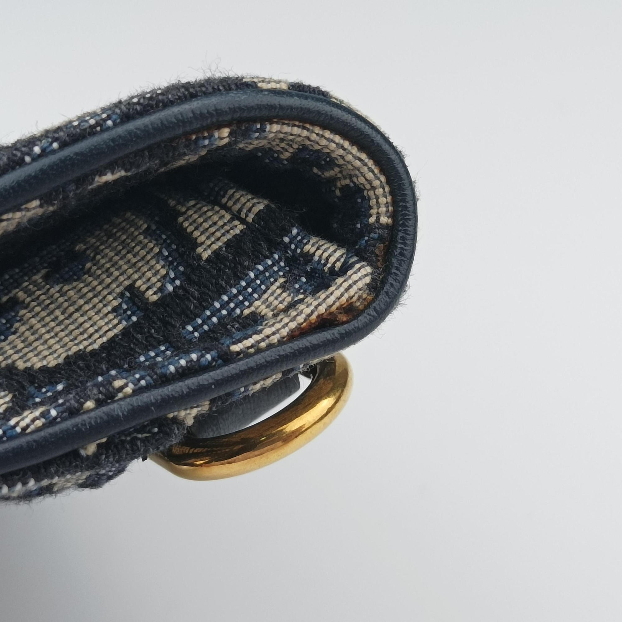 Saddle Navy Jacquard×Leather 50-MA-1119サドル ブルーブラック ジャガード×レザー 50-MA-1119
