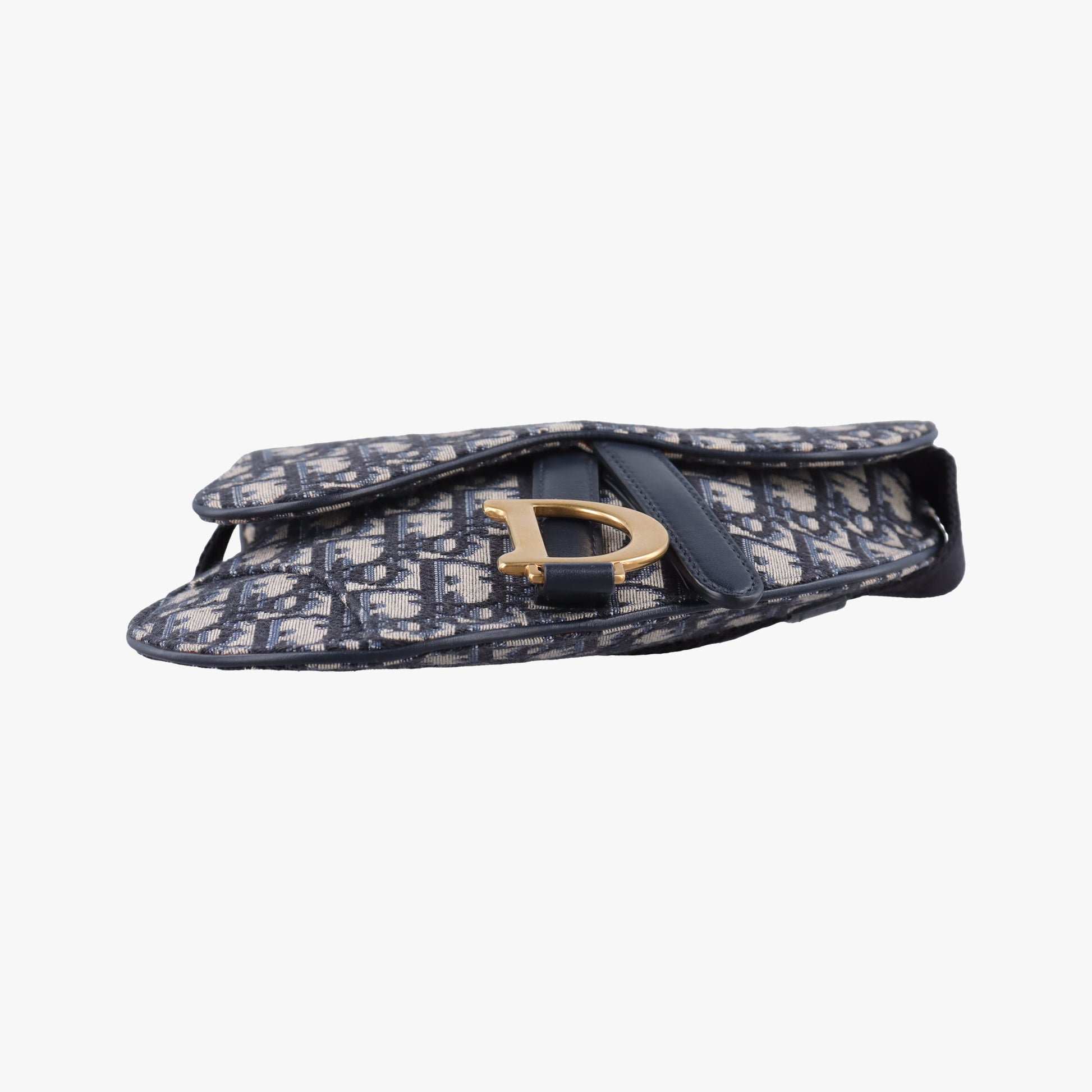 Saddle Navy Jacquard×Leather 50-MA-1119サドル ブルーブラック ジャガード×レザー 50-MA-1119