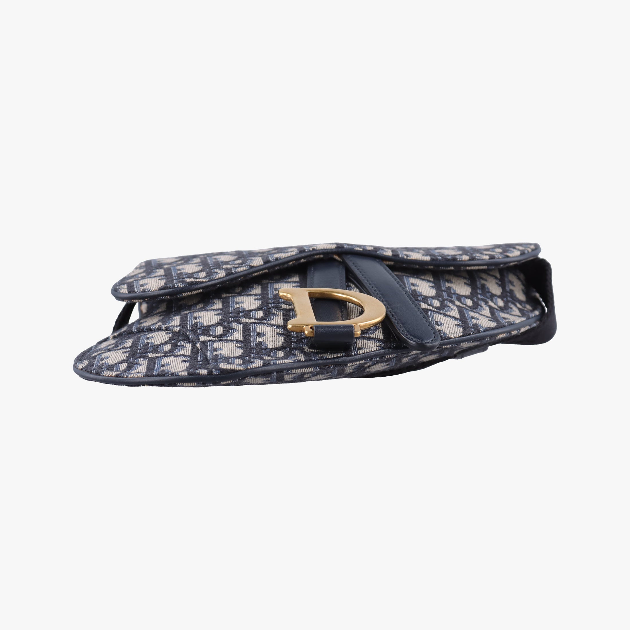 Saddle Navy Jacquard×Leather 50-MA-1119サドル ブルーブラック ジャガード×レザー 50-MA-1119