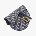 Saddle Navy Jacquard×Leather 50-MA-1119サドル ブルーブラック ジャガード×レザー 50-MA-1119