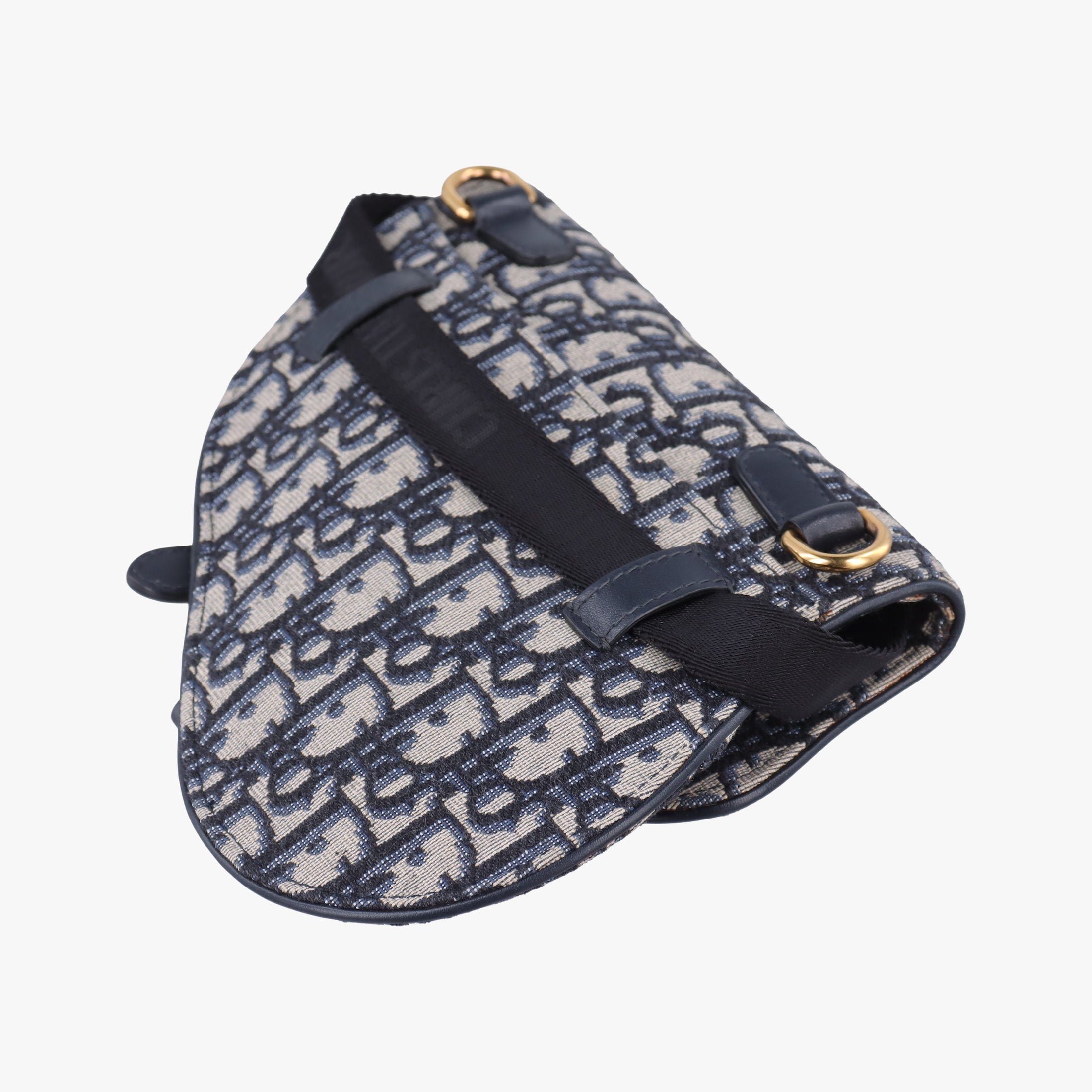 Saddle Navy Jacquard×Leather 50-MA-1119サドル ブルーブラック ジャガード×レザー 50-MA-1119