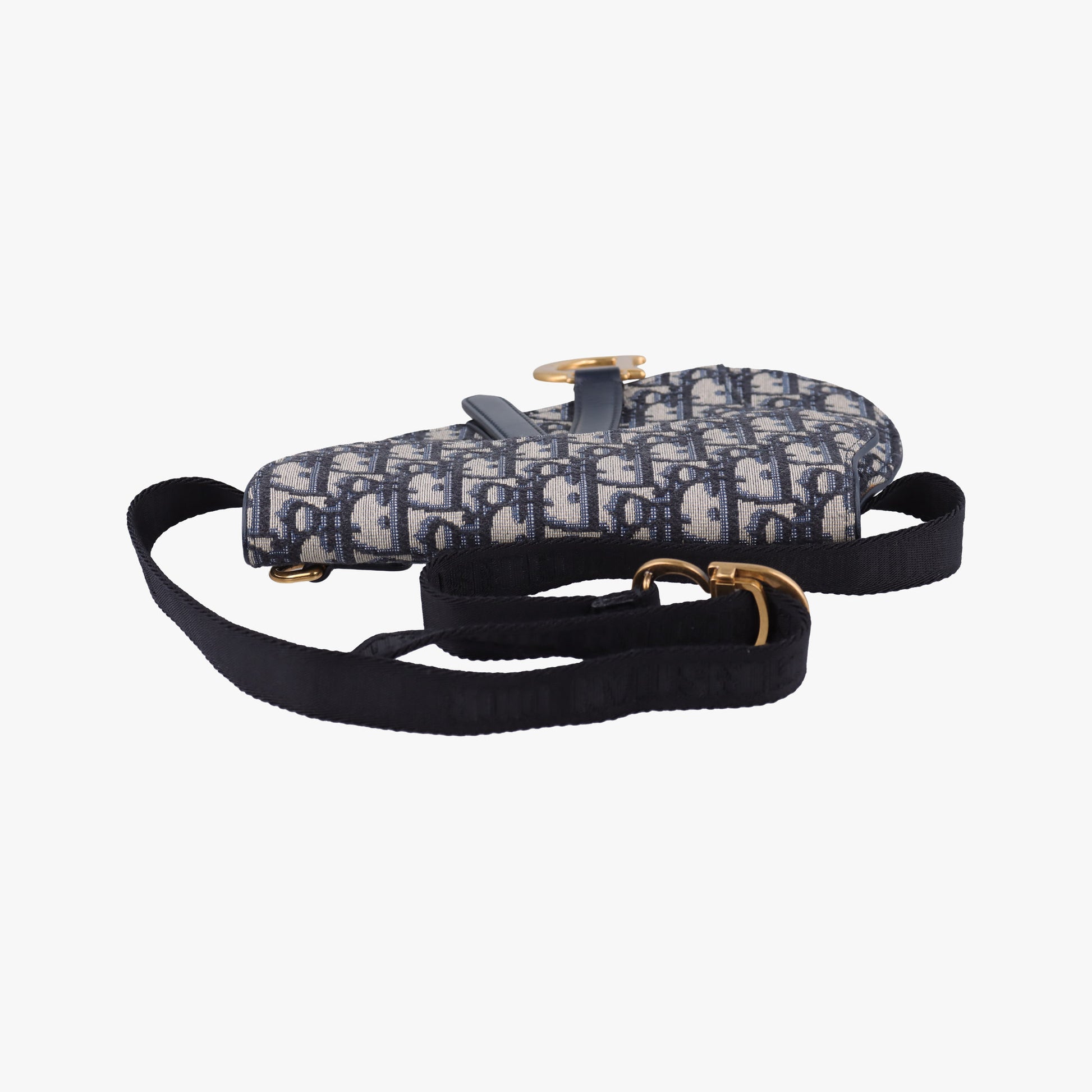 Saddle Navy Jacquard×Leather 50-MA-1119サドル ブルーブラック ジャガード×レザー 50-MA-1119