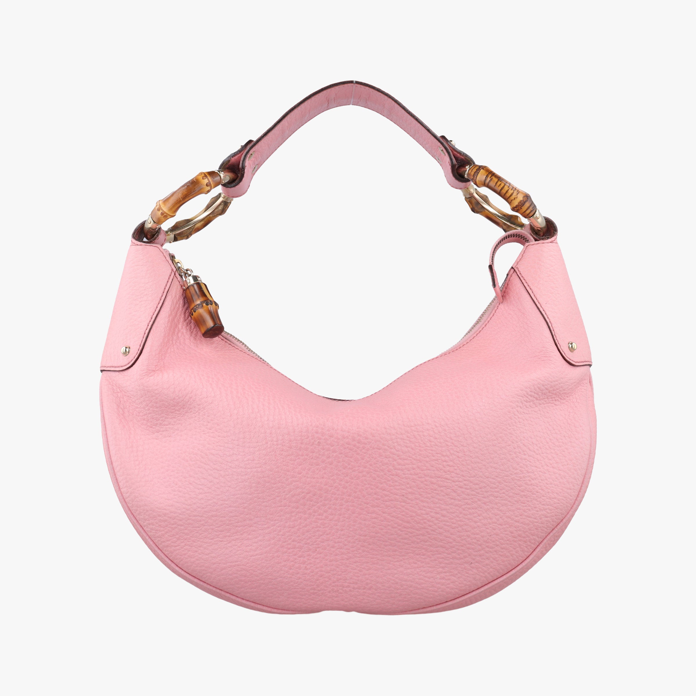 Bamboo Ring Hobo Pink Leather 137577 バンブーリングホーボー ピンク レザー 137577 