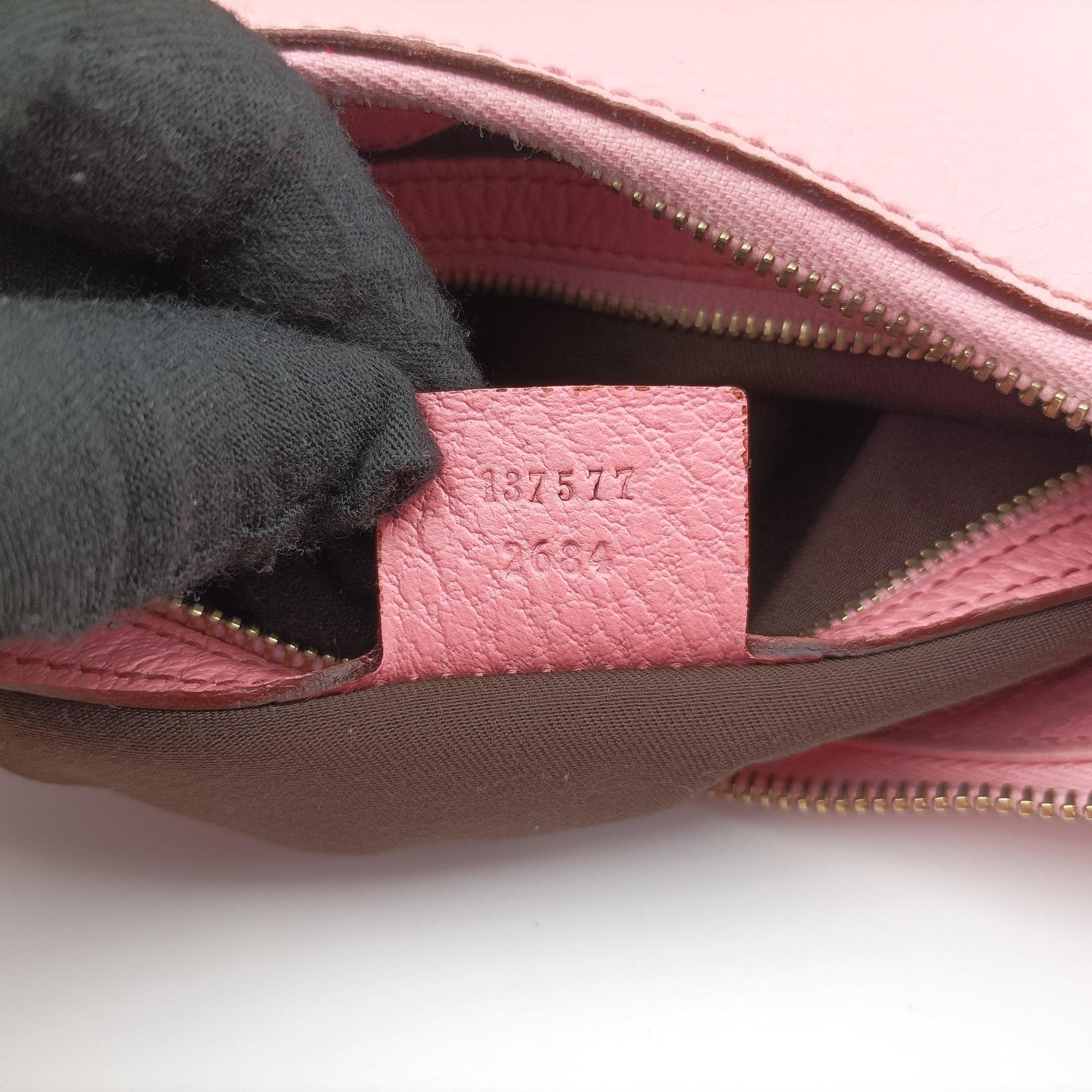 Bamboo Ring Hobo Pink Leather 137577 バンブーリングホーボー ピンク レザー 137577 