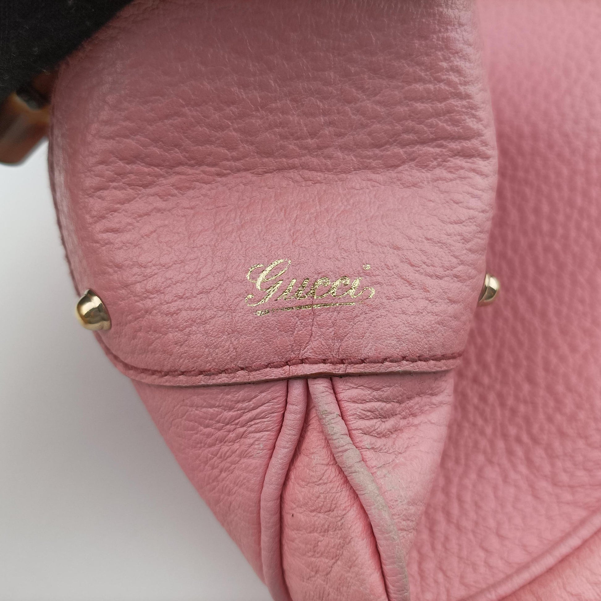 Bamboo Ring Hobo Pink Leather 137577 バンブーリングホーボー ピンク レザー 137577 
