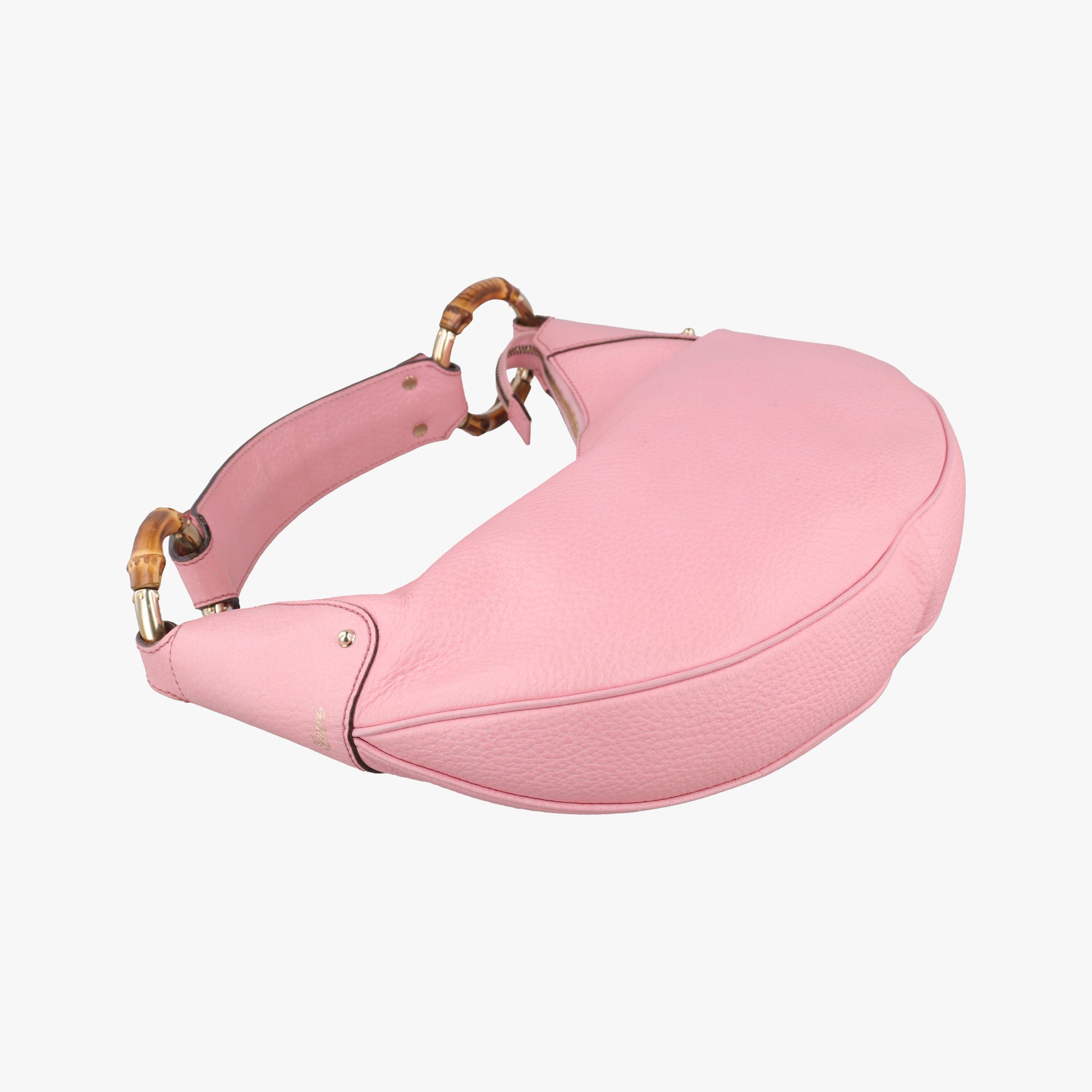 Bamboo Ring Hobo Pink Leather 137577 バンブーリングホーボー ピンク レザー 137577 