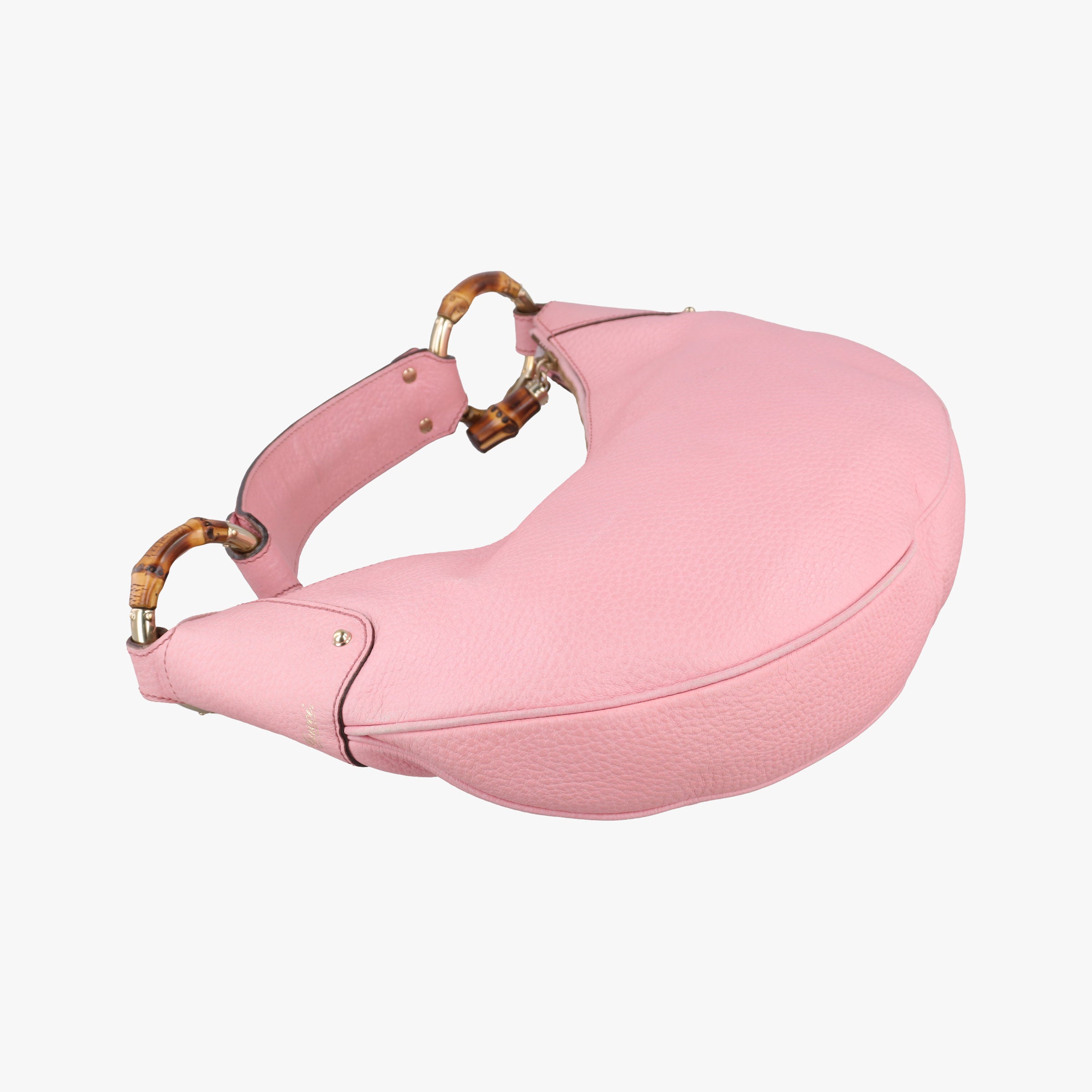 Bamboo Ring Hobo Pink Leather 137577 バンブーリングホーボー ピンク レザー 137577 