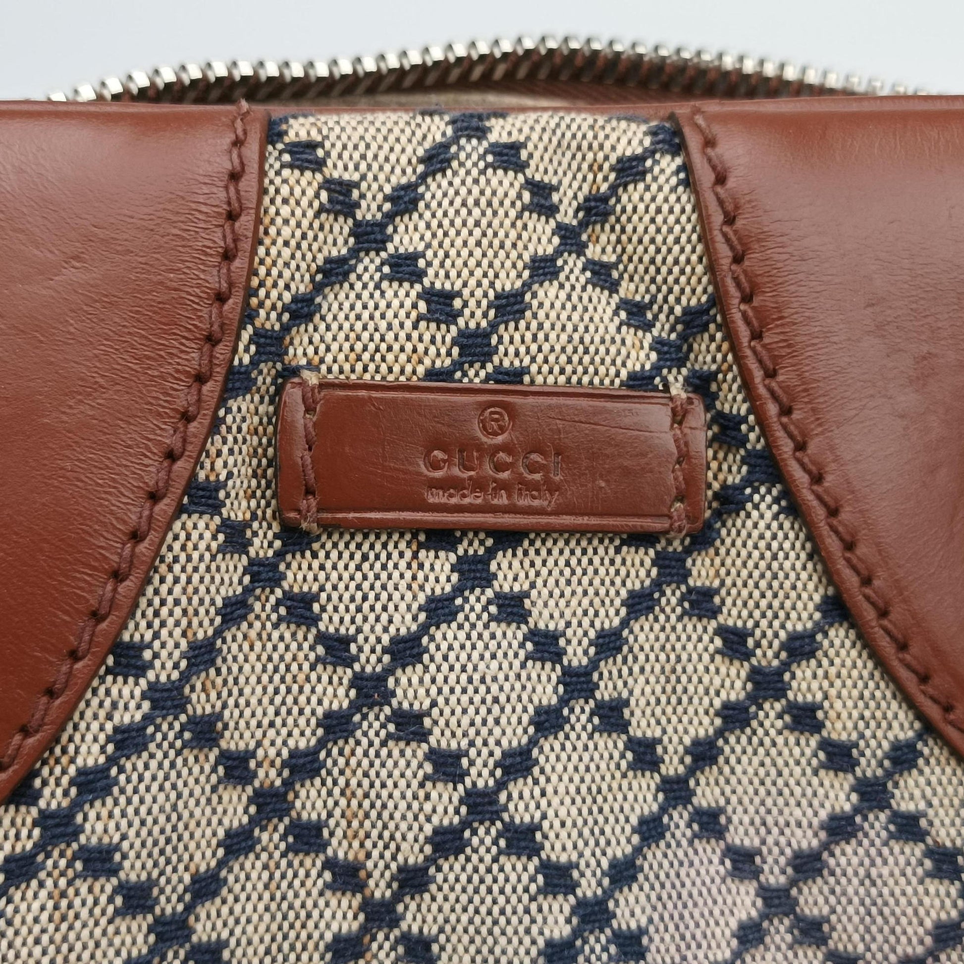 Diamante Brown × Beige Canvas × Leather 231838 E5835162ディアマンテ ブラウン x ベージュ キャンバス x レザー 231838 E5835162