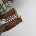 Diamante Brown × Beige Canvas × Leather 231838 E5835162ディアマンテ ブラウン x ベージュ キャンバス x レザー 231838 E5835162
