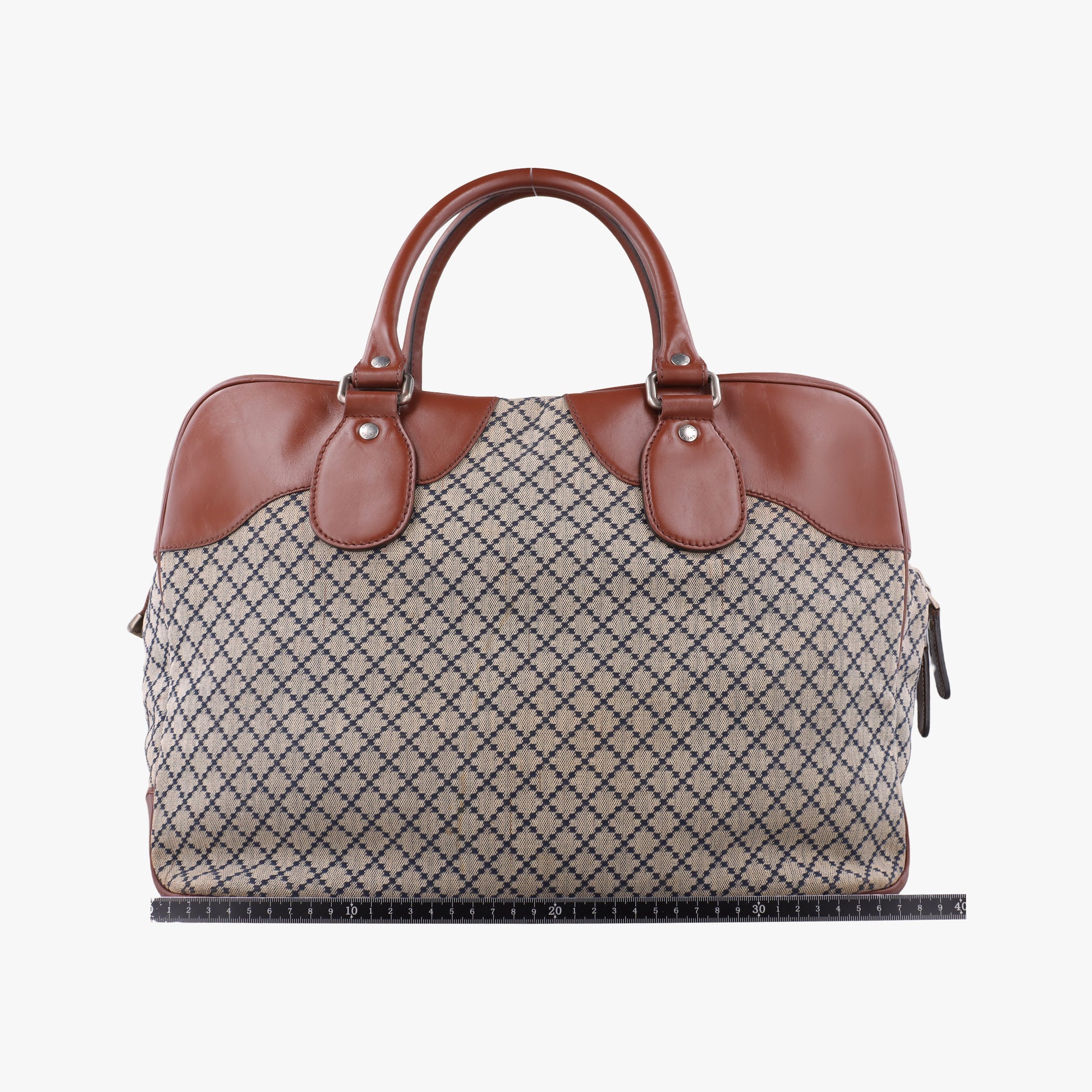 Diamante Brown × Beige Canvas × Leather 231838 E5835162ディアマンテ ブラウン x ベージュ キャンバス x レザー 231838 E5835162