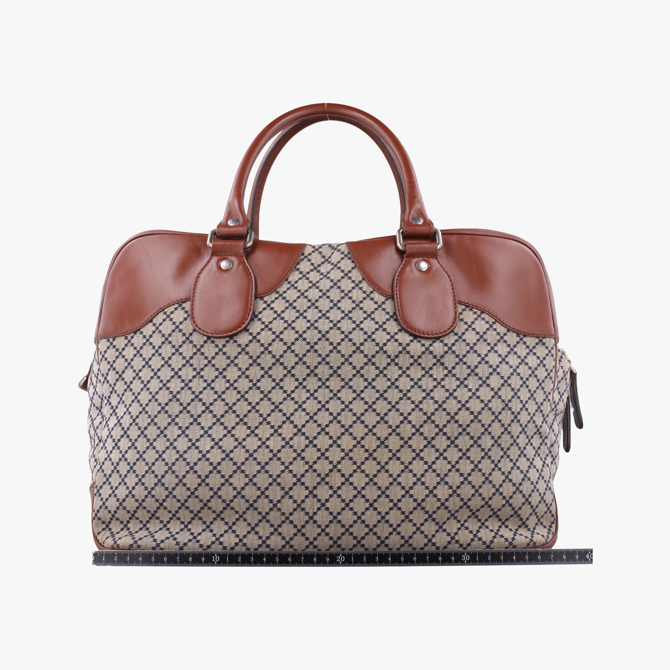 Diamante Brown × Beige Canvas × Leather 231838 E5835162ディアマンテ ブラウン x ベージュ キャンバス x レザー 231838 E5835162