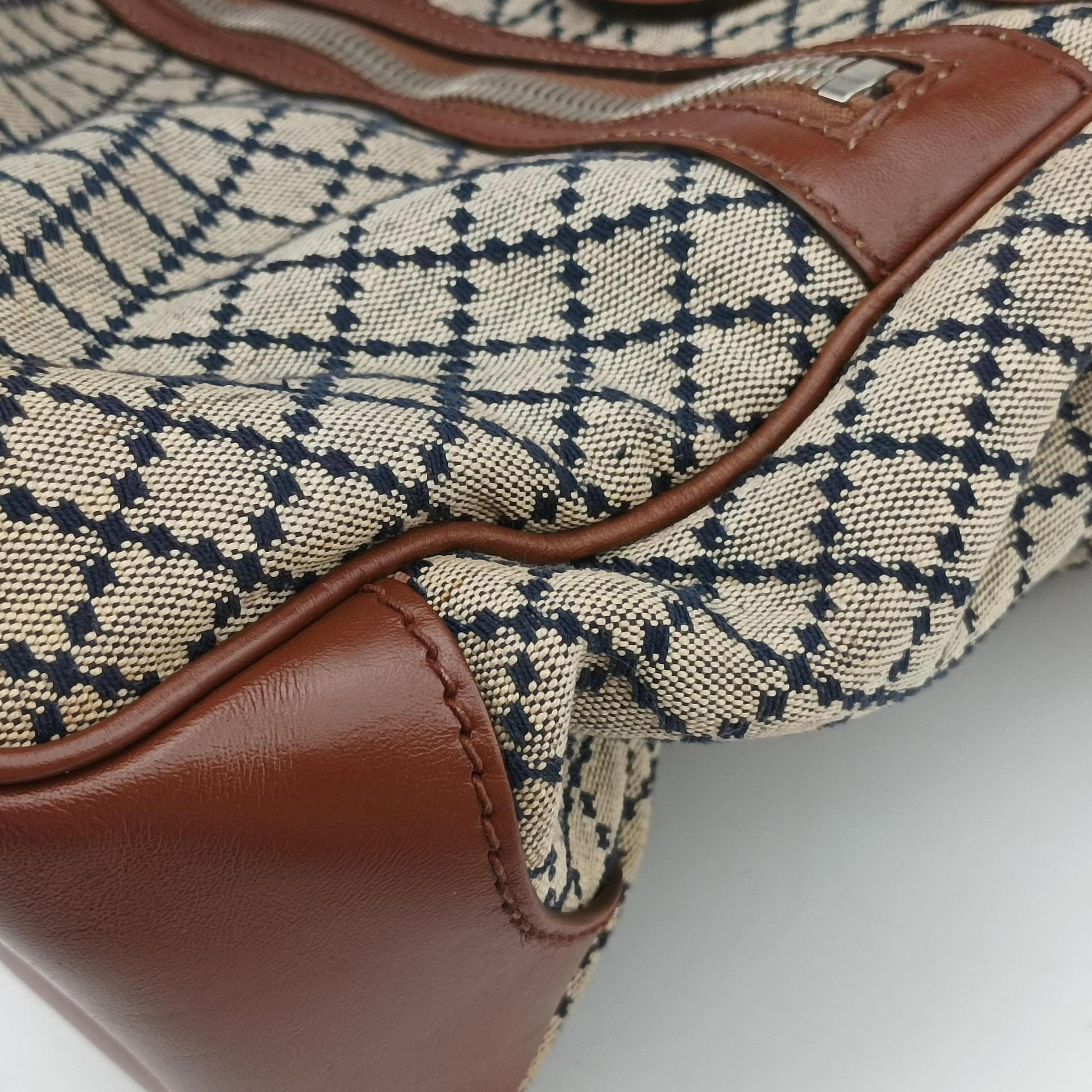 Diamante Brown × Beige Canvas × Leather 231838 E5835162ディアマンテ ブラウン x ベージュ キャンバス x レザー 231838 E5835162