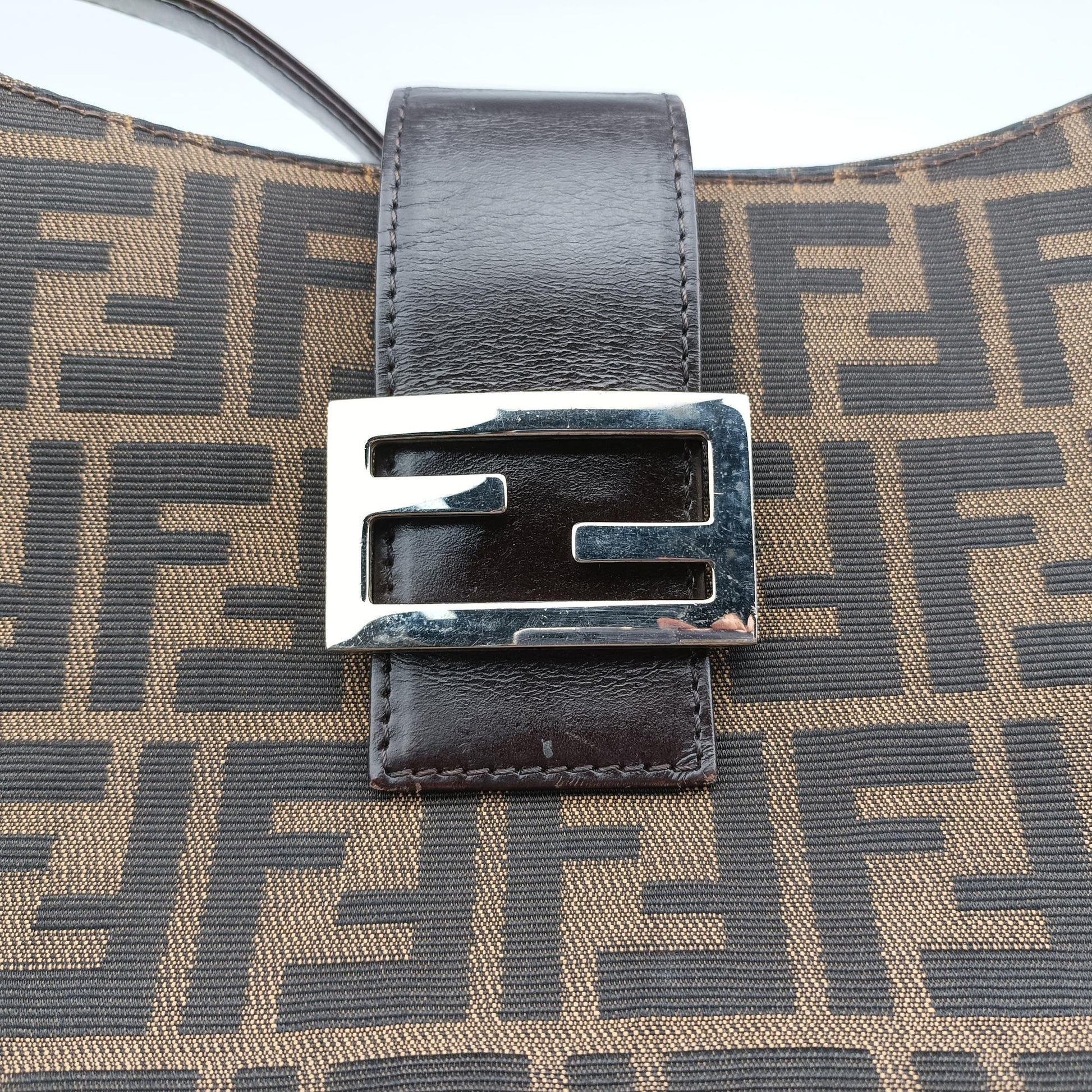 Zucca Mamma Baguette Brown canvas×leather 091611 09161151001ズッカ マンマバケット ブラウン キャンバス×レザー 091611 09161151001