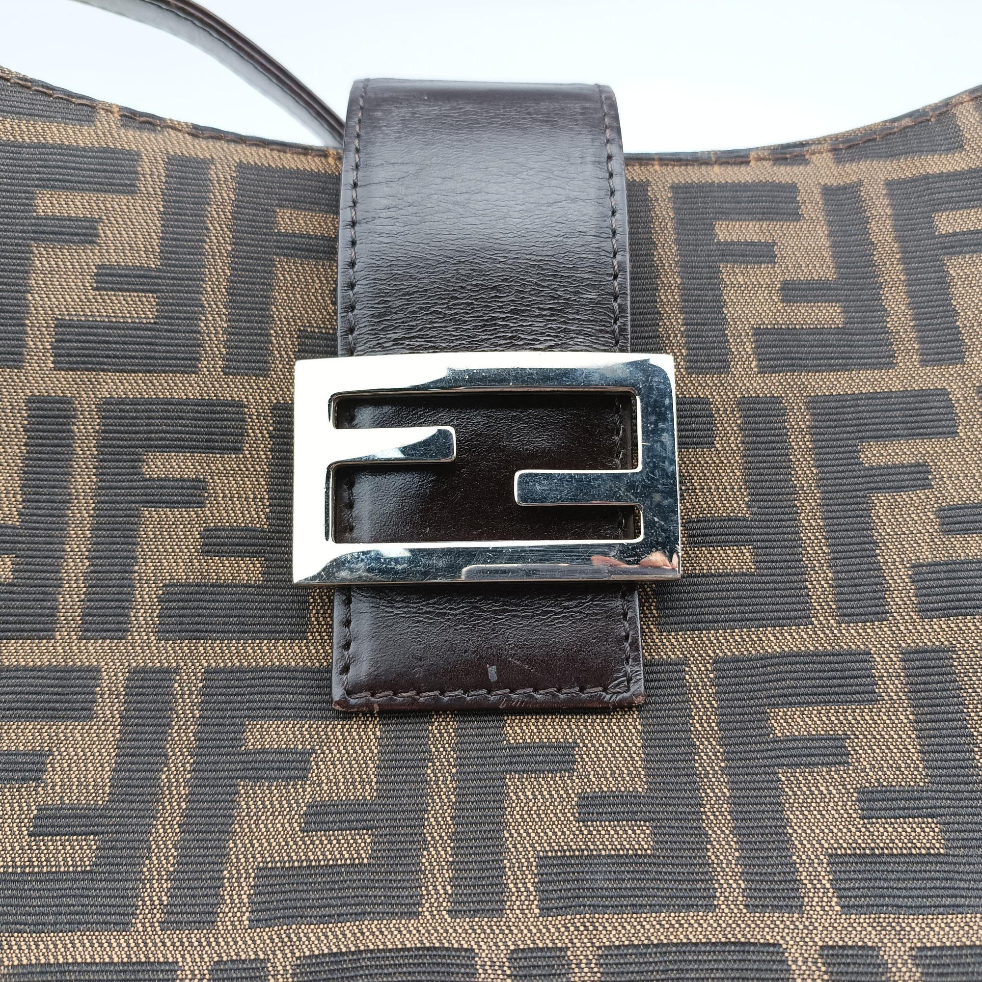 Zucca Mamma Baguette Brown canvas×leather 091611 09161151001ズッカ マンマバケット ブラウン キャンバス×レザー 091611 09161151001