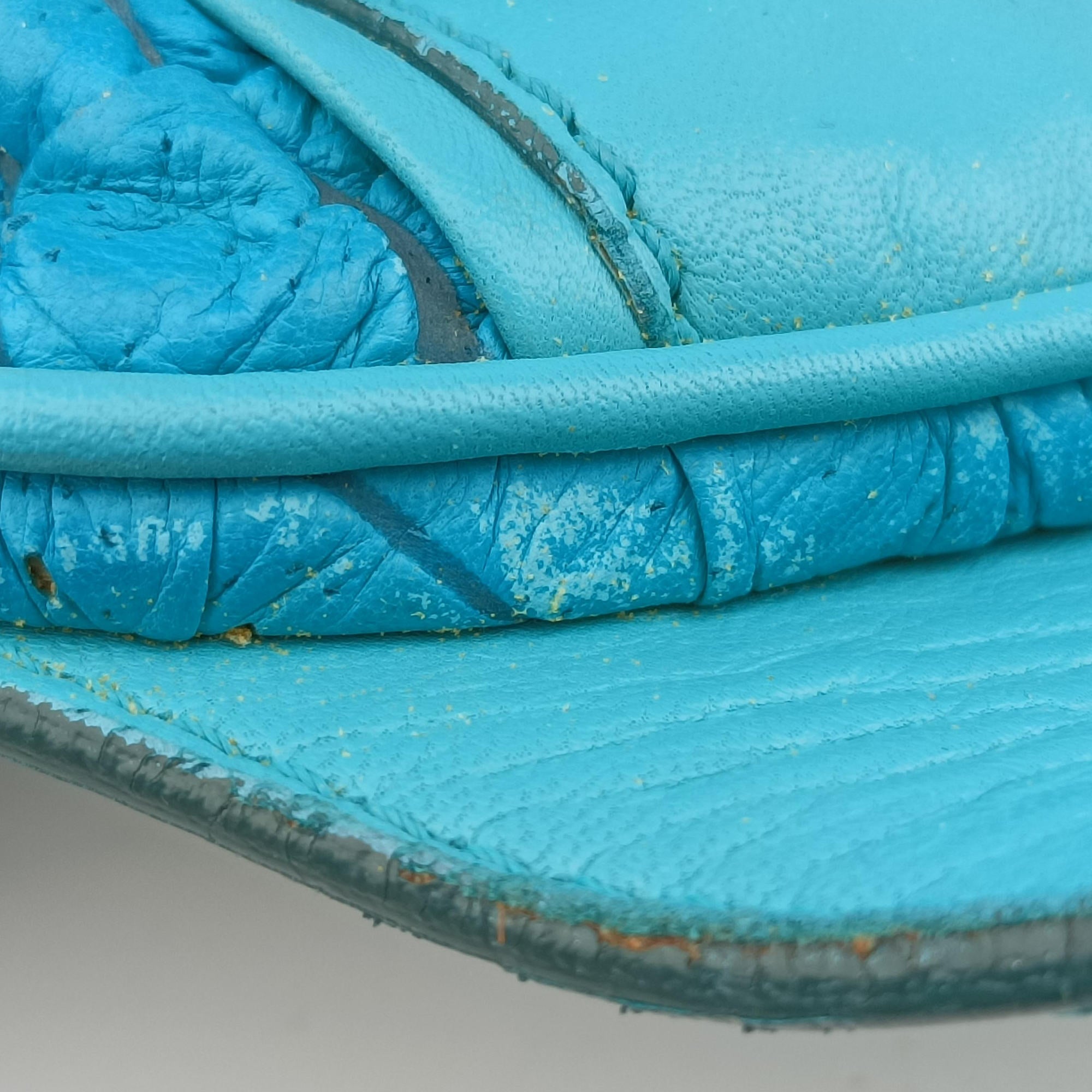 Wavy Ruched Hobo Blue Lambskin ウェーブ シャーリング ホーボー ブルー ラムレザー 