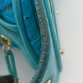 Wavy Ruched Hobo Blue Lambskin ウェーブ シャーリング ホーボー ブルー ラムレザー 