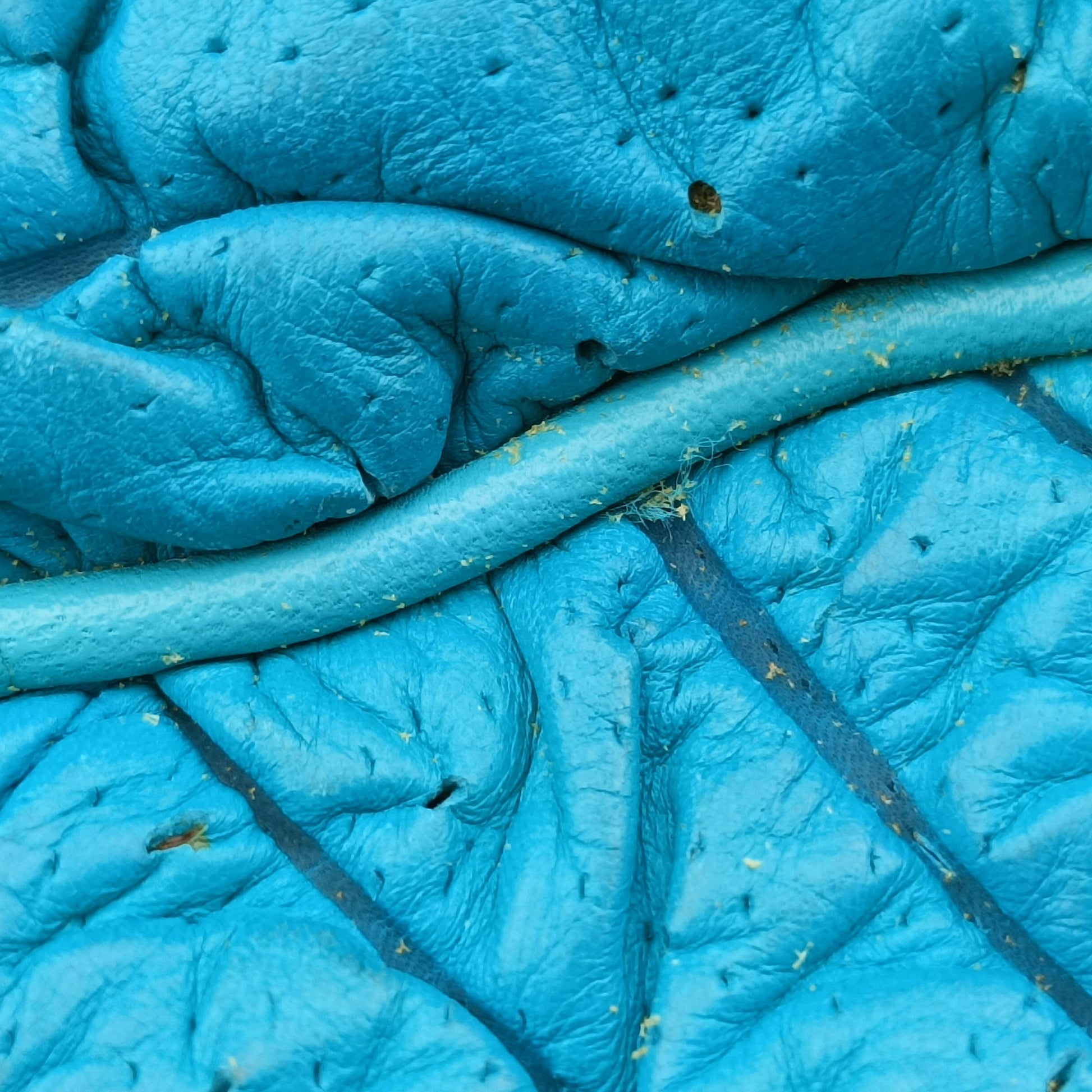 Wavy Ruched Hobo Blue Lambskin ウェーブ シャーリング ホーボー ブルー ラムレザー 