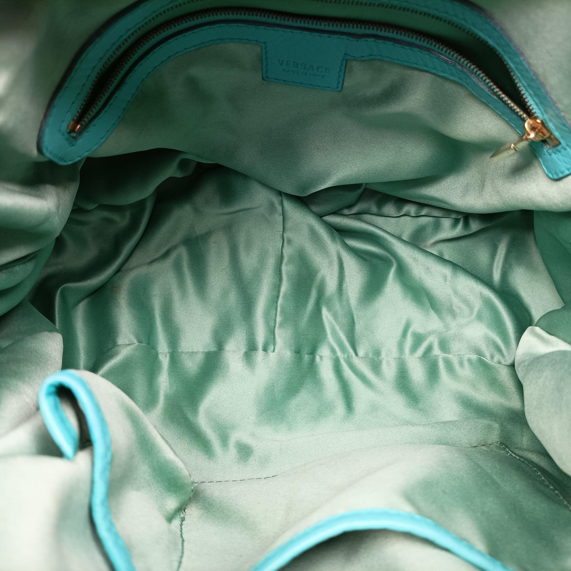 Wavy Ruched Hobo Blue Lambskin ウェーブ シャーリング ホーボー ブルー ラムレザー 