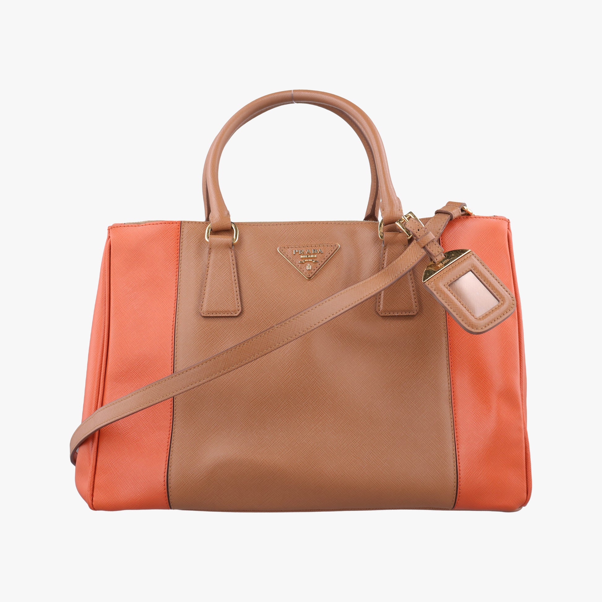 Galleria brown×orange SAFFIANO Leather B2274C 25ガレリア ブラウン×オレンジ サフィアーノレザー B2274C 25