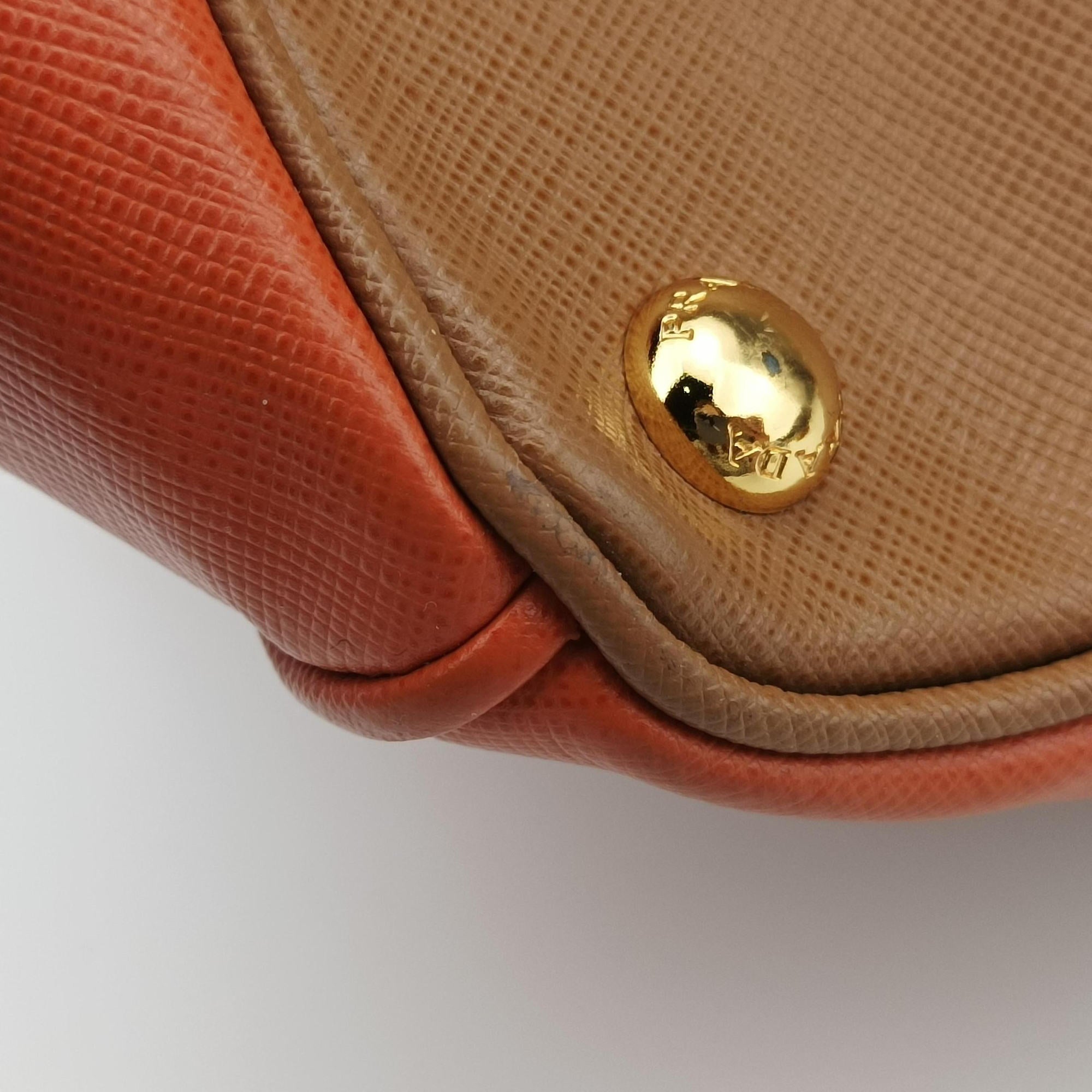 Galleria brown×orange SAFFIANO Leather B2274C 25ガレリア ブラウン×オレンジ サフィアーノレザー B2274C 25