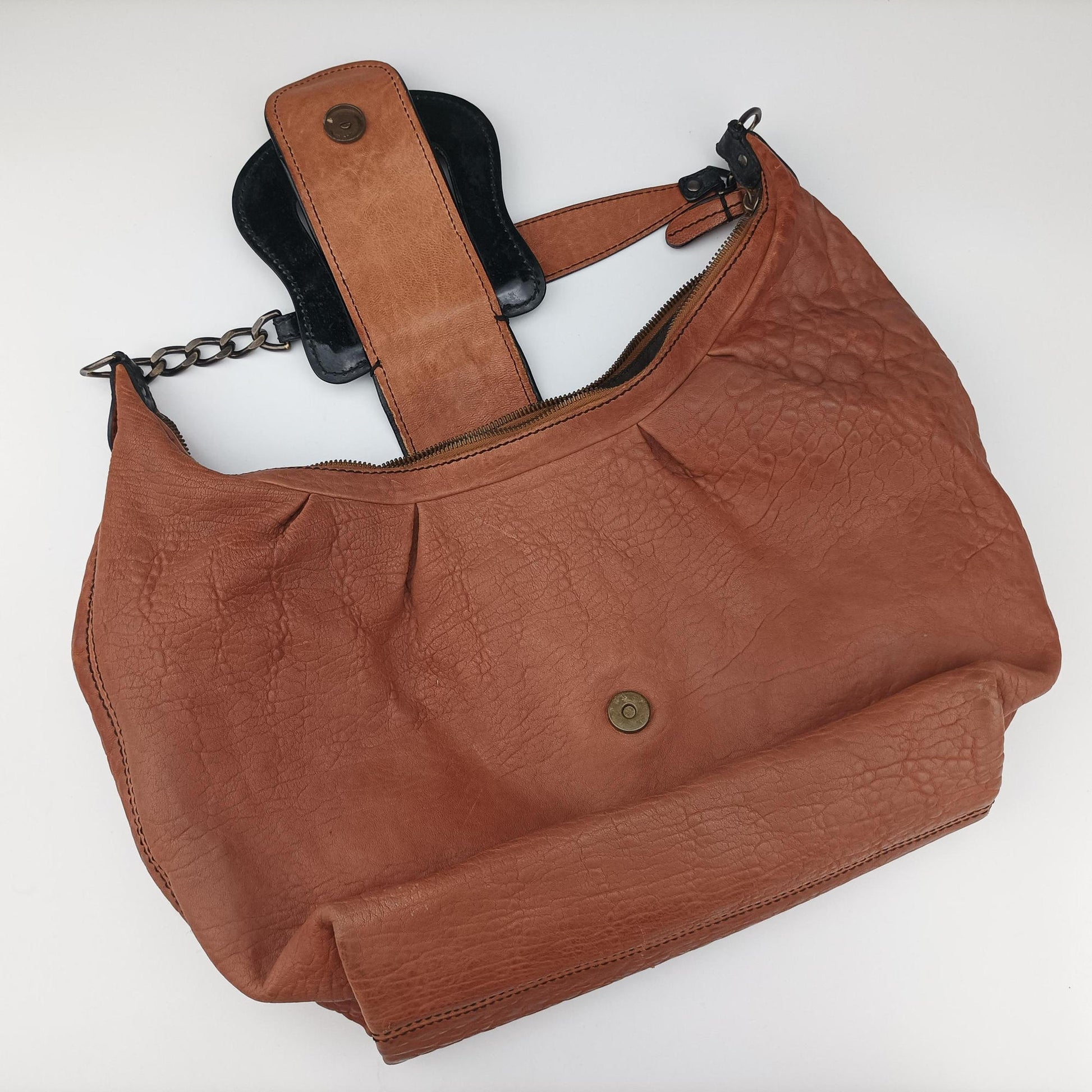 Borsa B Hobo Brown Leather 8BR563 2445-8BR563 UP8 078ボルサ B ホーボー ブラウン レザー 8BR563 2445-8BR563 UP8 078