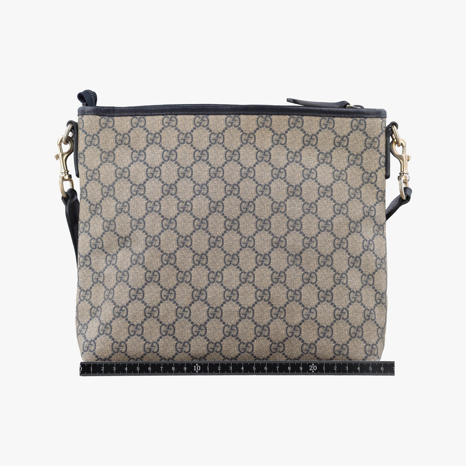 GG Supreme Messenger Brown PVC coated canvas×Leather 388926 C017983436GGスプリーム メッセンジャー ベージュ×ネイビー PVCコーティングキャンバス×レザー 388926 C017983436