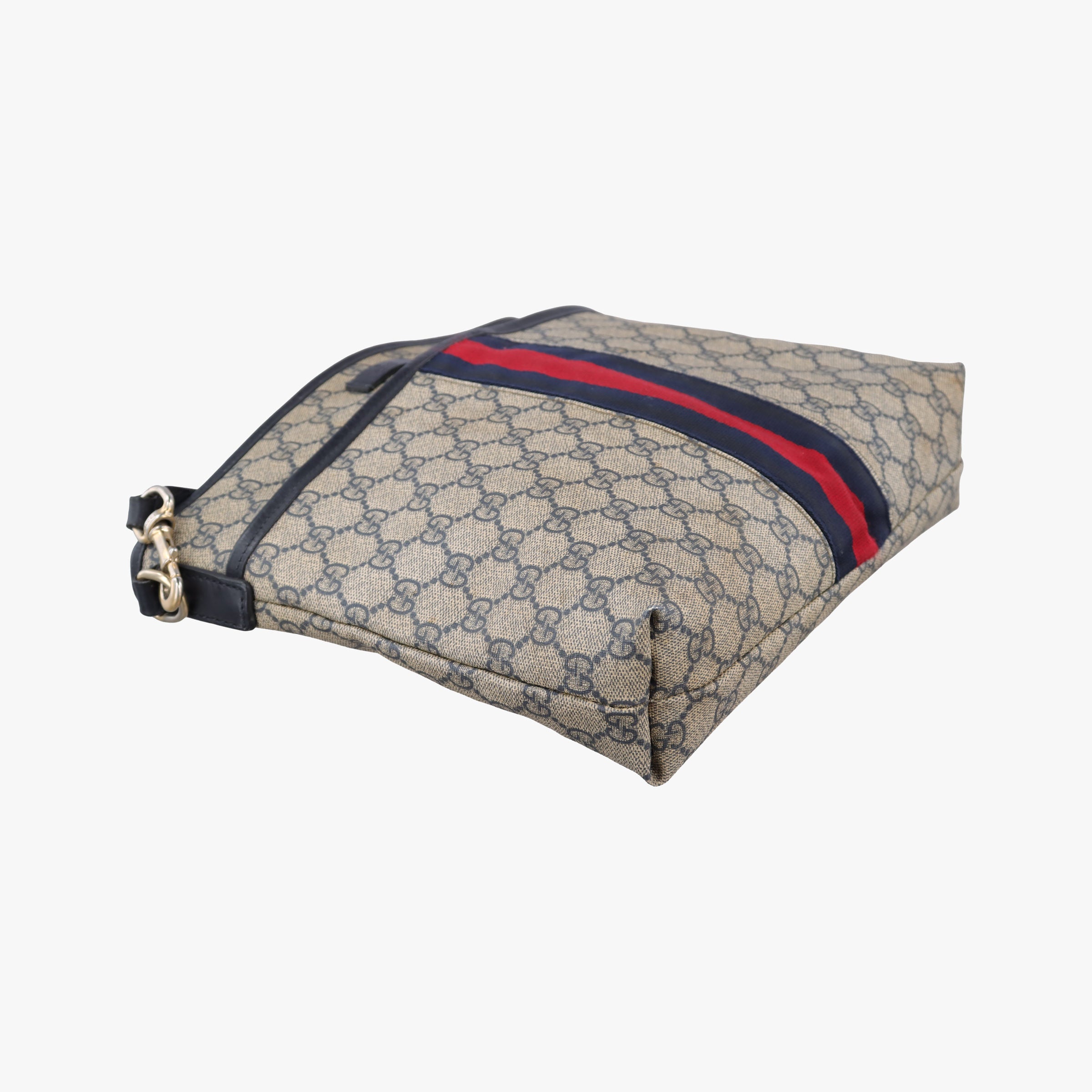 GG Supreme Messenger Brown PVC coated canvas×Leather 388926 C017983436GGスプリーム メッセンジャー ベージュ×ネイビー PVCコーティングキャンバス×レザー 388926 C017983436