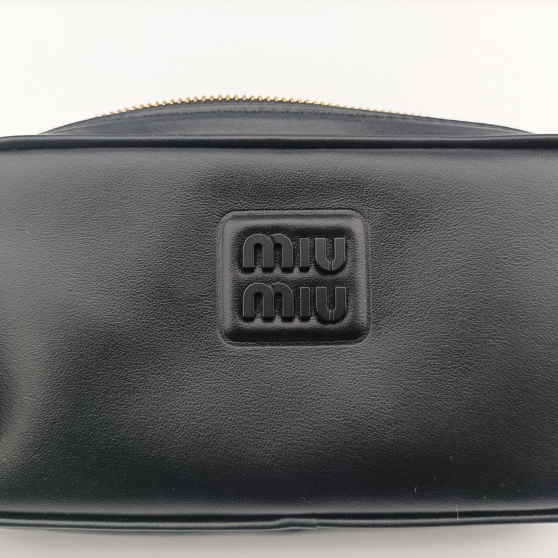 Logo belt Black leather DNP104ロゴベルト ブラック レザー DNP104