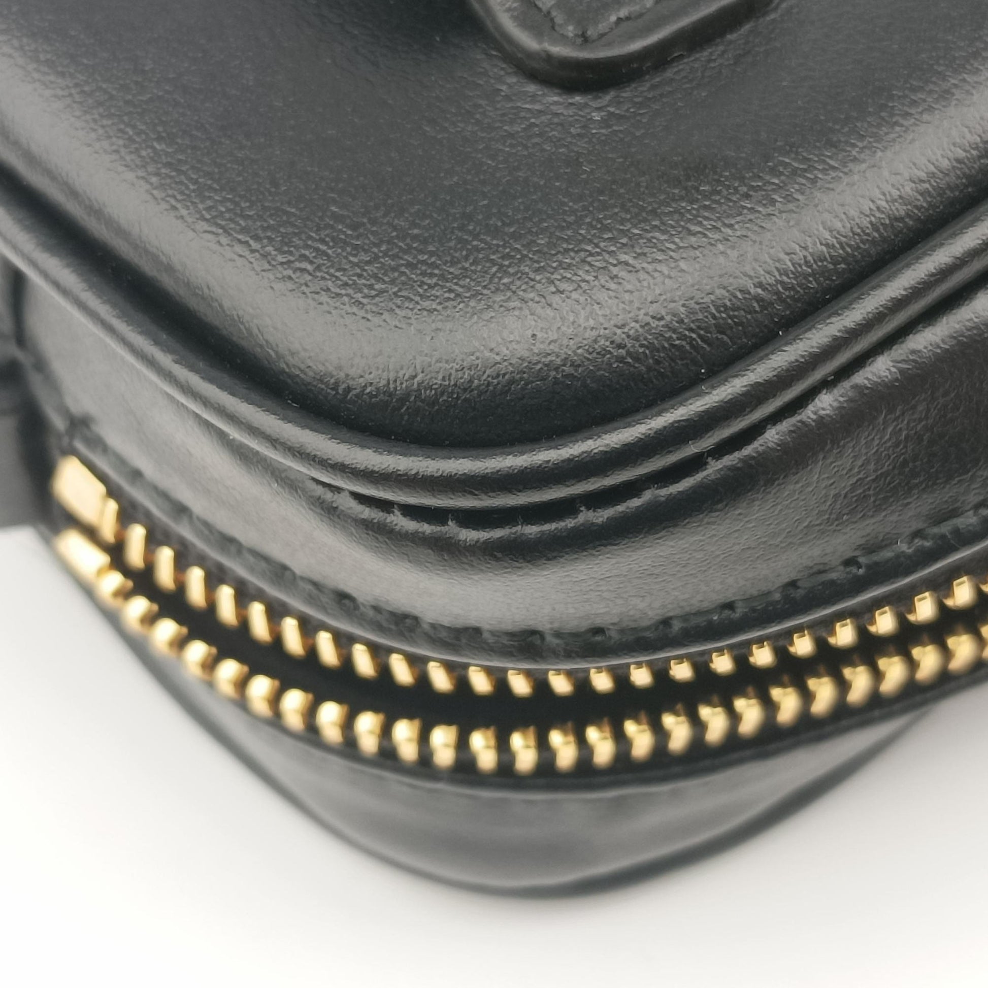 Logo belt Black leather DNP104ロゴベルト ブラック レザー DNP104