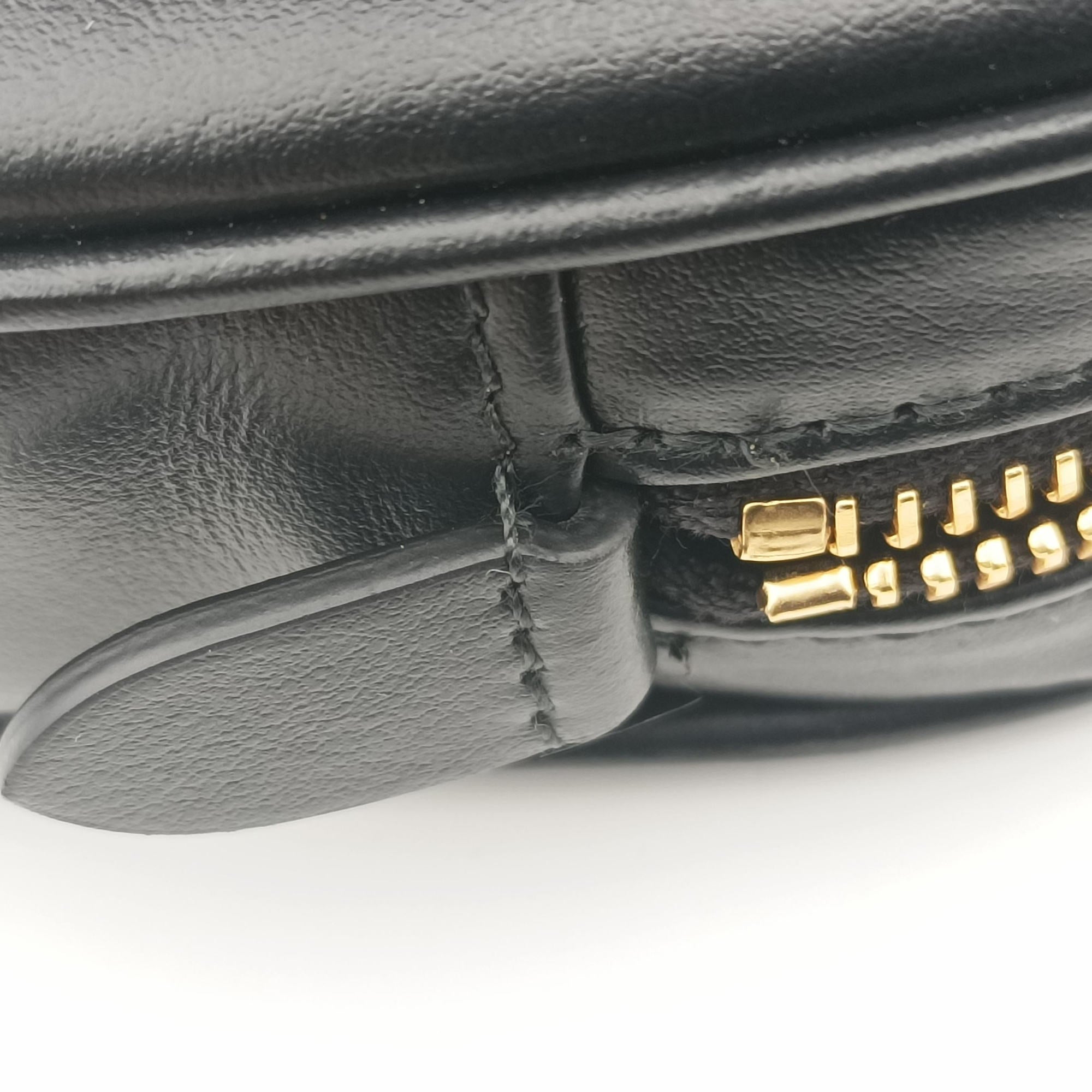 Logo belt Black leather DNP104ロゴベルト ブラック レザー DNP104