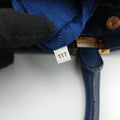 gathered bag Blue Nylon x leather 117ギャザーバッグ ブルー ナイロン×レザー 117