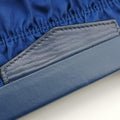 gathered bag Blue Nylon x leather 117ギャザーバッグ ブルー ナイロン×レザー 117