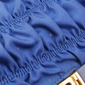 gathered bag Blue Nylon x leather 117ギャザーバッグ ブルー ナイロン×レザー 117
