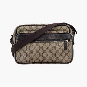 GG Plus Brownxbeige PVC coated canvasxLeather 114531 GGプラス ブラウンxベージュ PVCコーティングキャンバスxレザー 114531 
