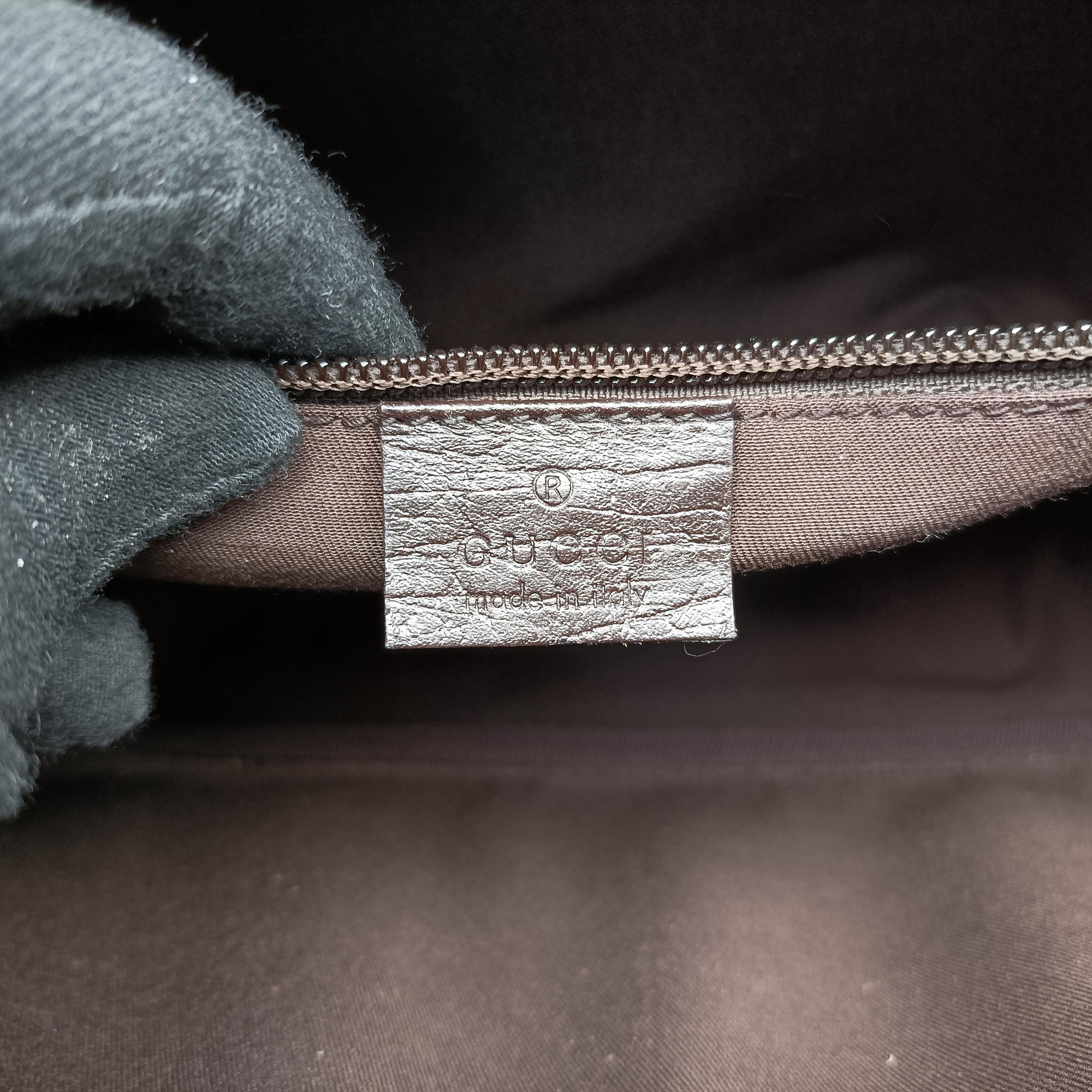 GG Plus Brownxbeige PVC coated canvasxLeather 114531 GGプラス ブラウンxベージュ PVCコーティングキャンバスxレザー 114531 