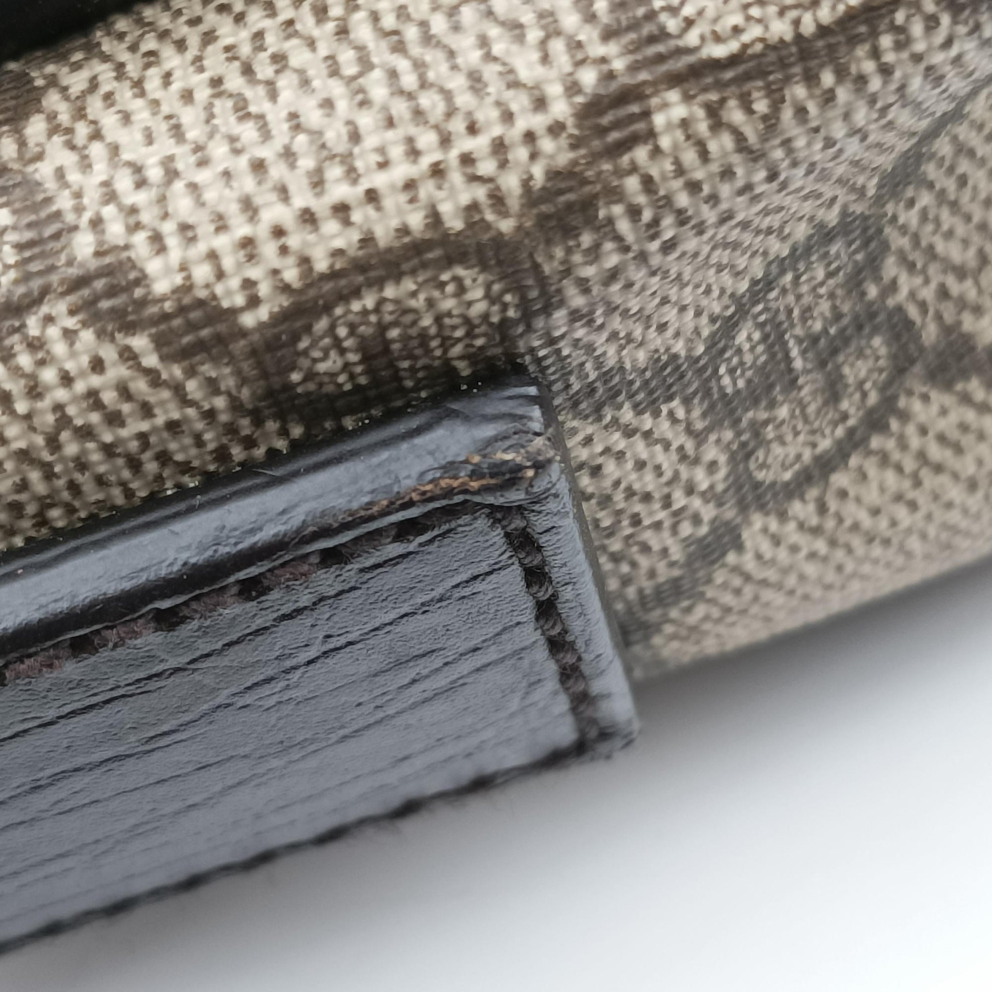 GG Plus Brownxbeige PVC coated canvasxLeather 114531 GGプラス ブラウンxベージュ PVCコーティングキャンバスxレザー 114531 