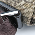 GG Plus Brownxbeige PVC coated canvasxLeather 114531 GGプラス ブラウンxベージュ PVCコーティングキャンバスxレザー 114531 