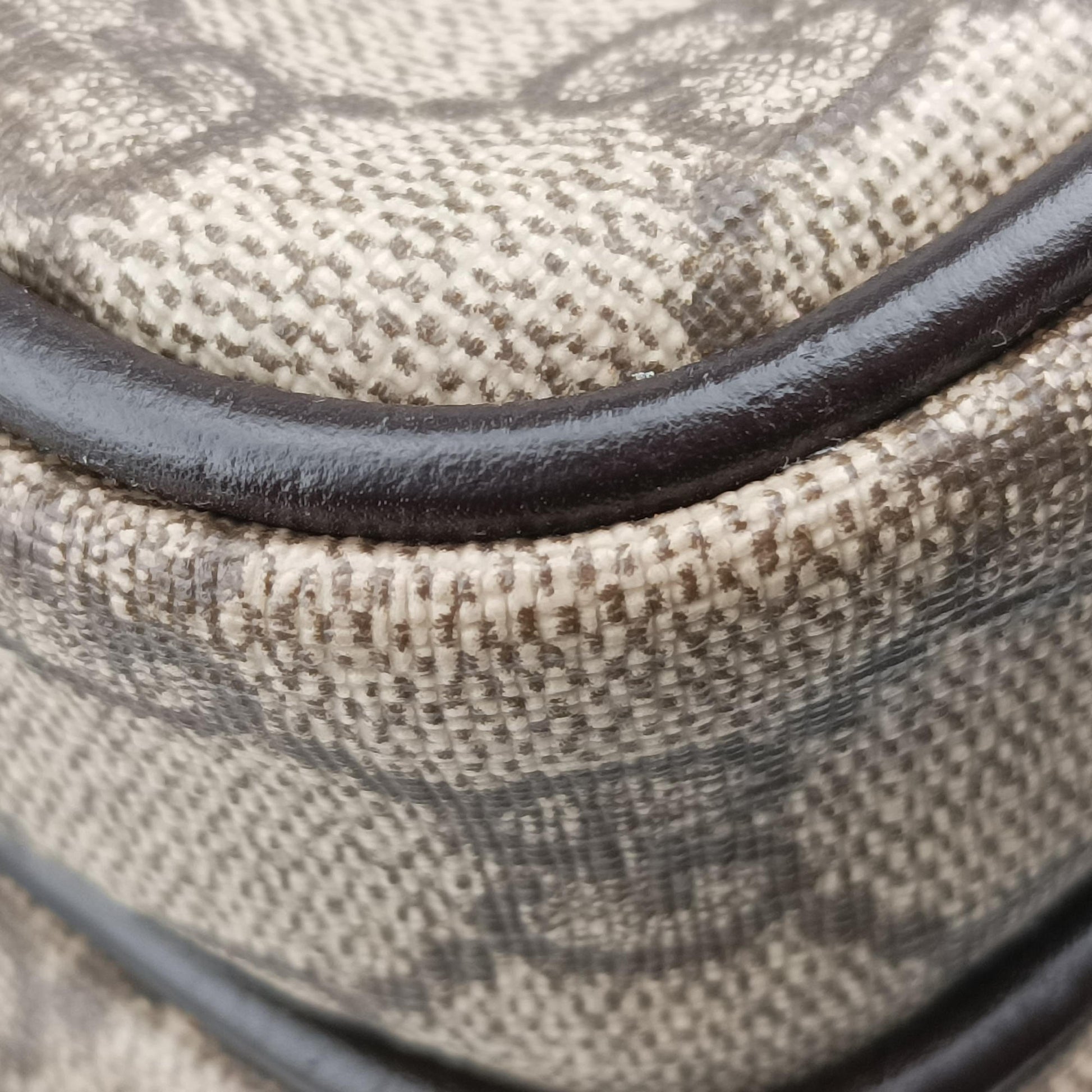 GG Plus Brownxbeige PVC coated canvasxLeather 114531 GGプラス ブラウンxベージュ PVCコーティングキャンバスxレザー 114531 