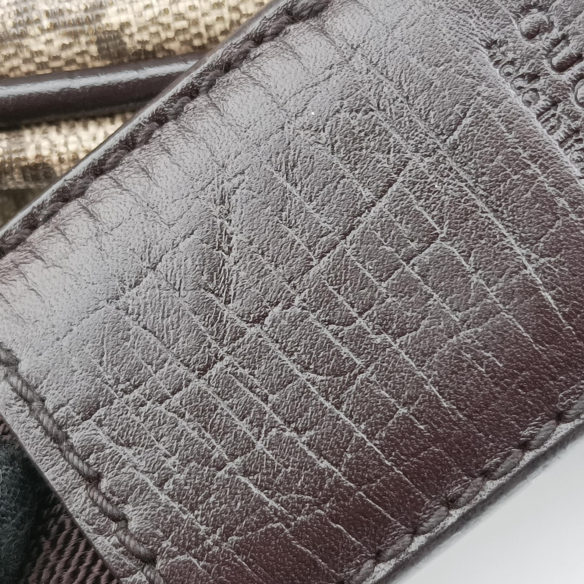 GG Plus Brownxbeige PVC coated canvasxLeather 114531 GGプラス ブラウンxベージュ PVCコーティングキャンバスxレザー 114531 