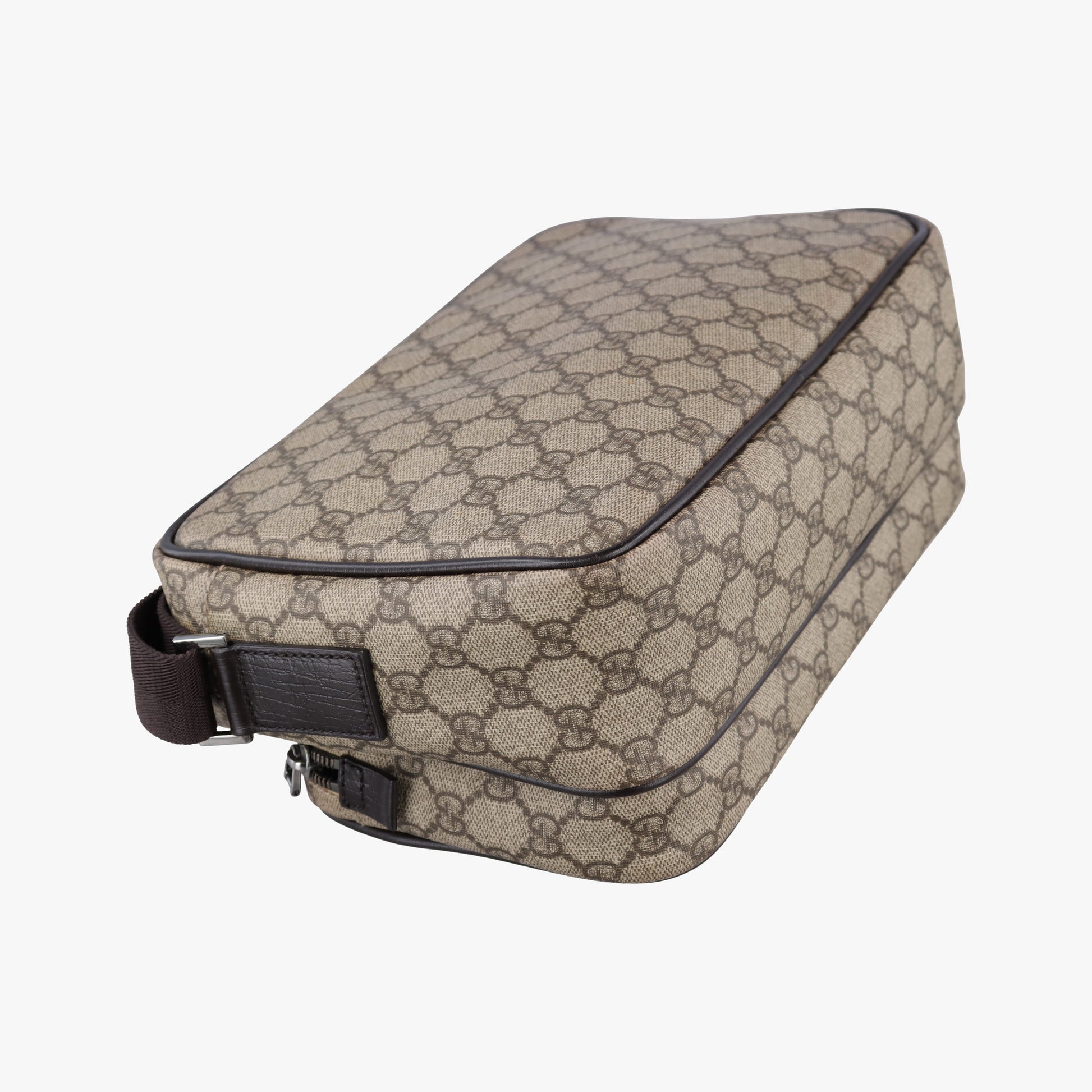GG Plus Brownxbeige PVC coated canvasxLeather 114531 GGプラス ブラウンxベージュ PVCコーティングキャンバスxレザー 114531 