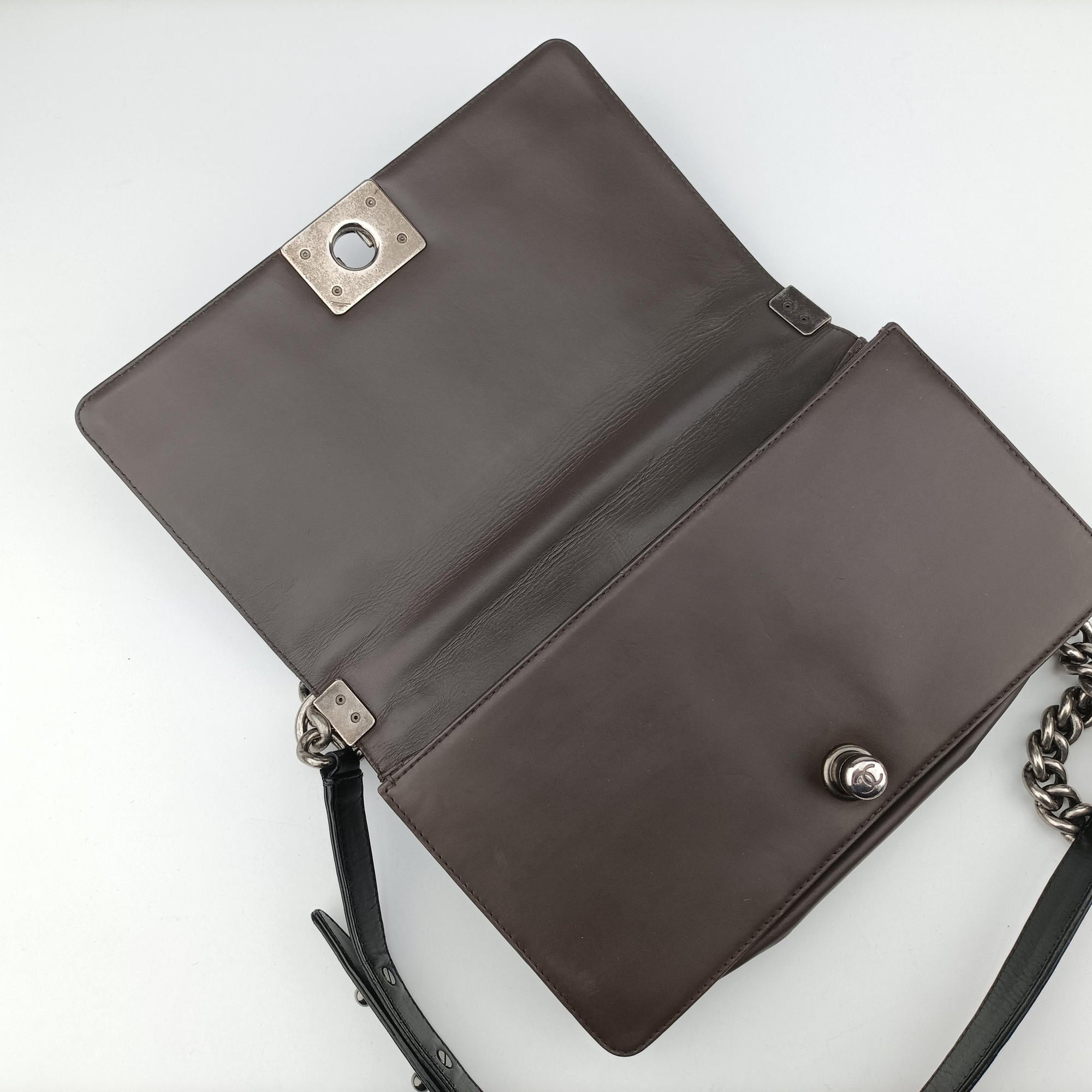 BOY CHANEL Black×Brown Leather A66713 15338644ボーイシャネル ブラック×ブラウン レザー A66713 15338644