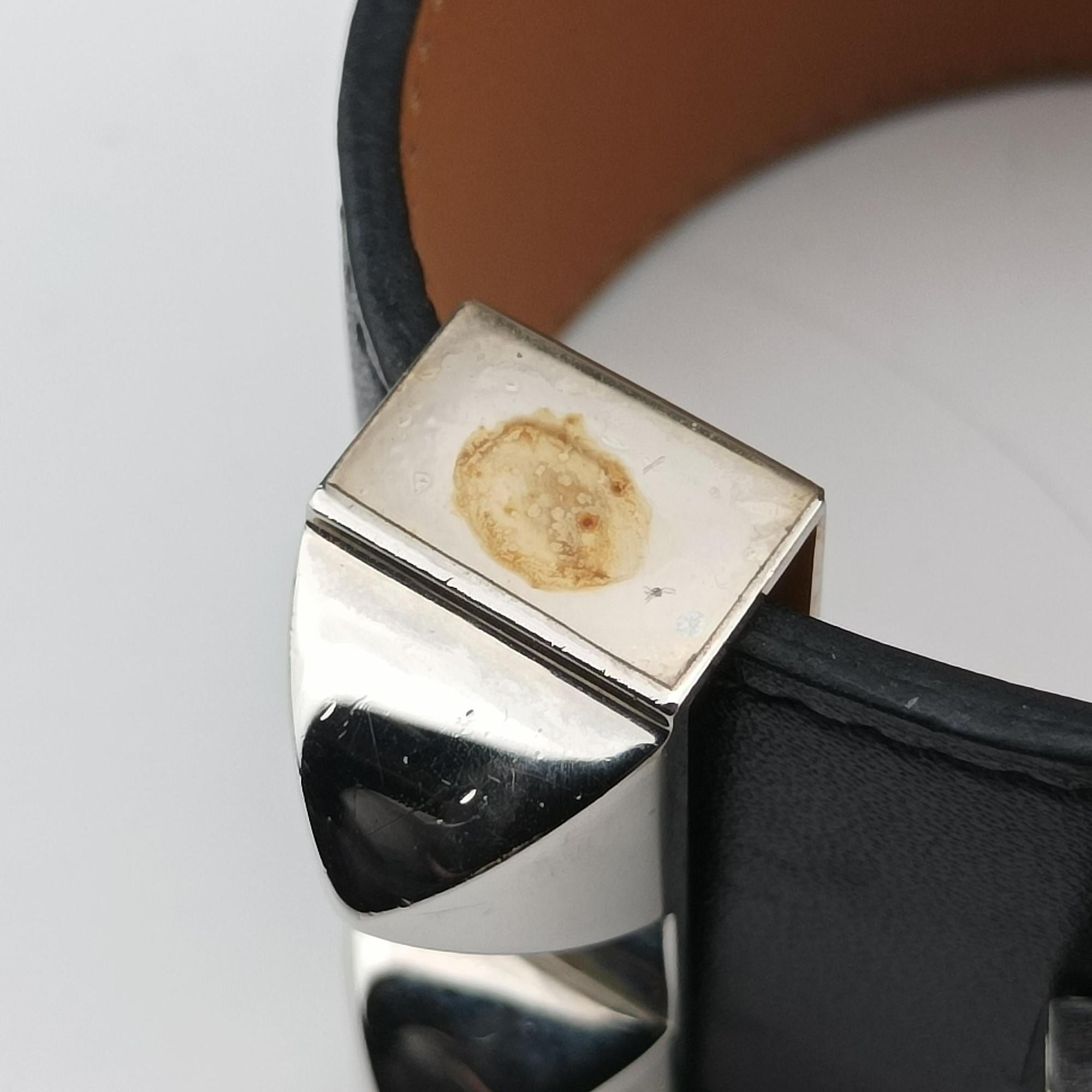 Collier de Chien Black×silver Leather×GP S □R S1コリエ ド シアン ブラック×シルバー レザー×GP S □R S1