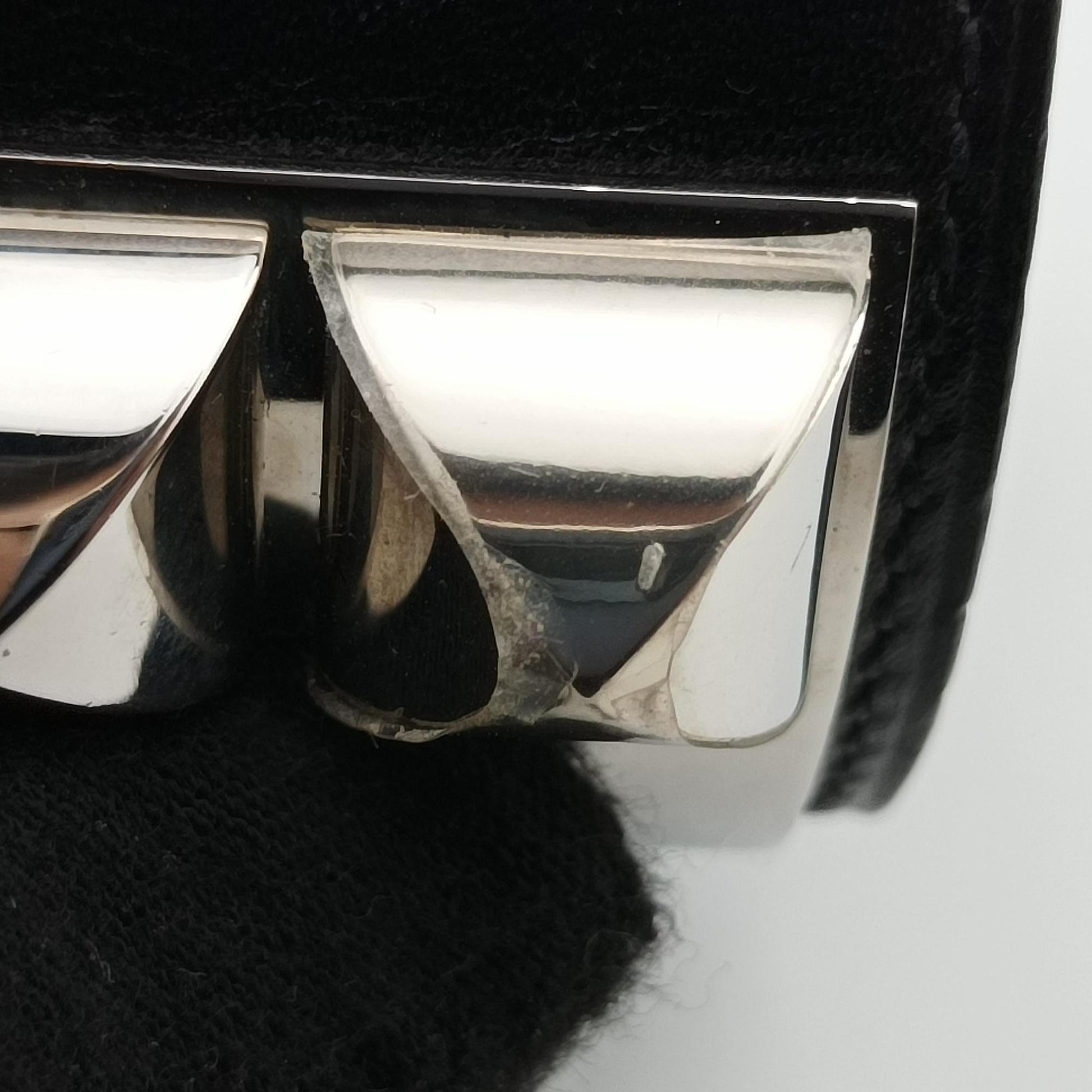 Collier de Chien Black×silver Leather×GP S □R S1コリエ ド シアン ブラック×シルバー レザー×GP S □R S1