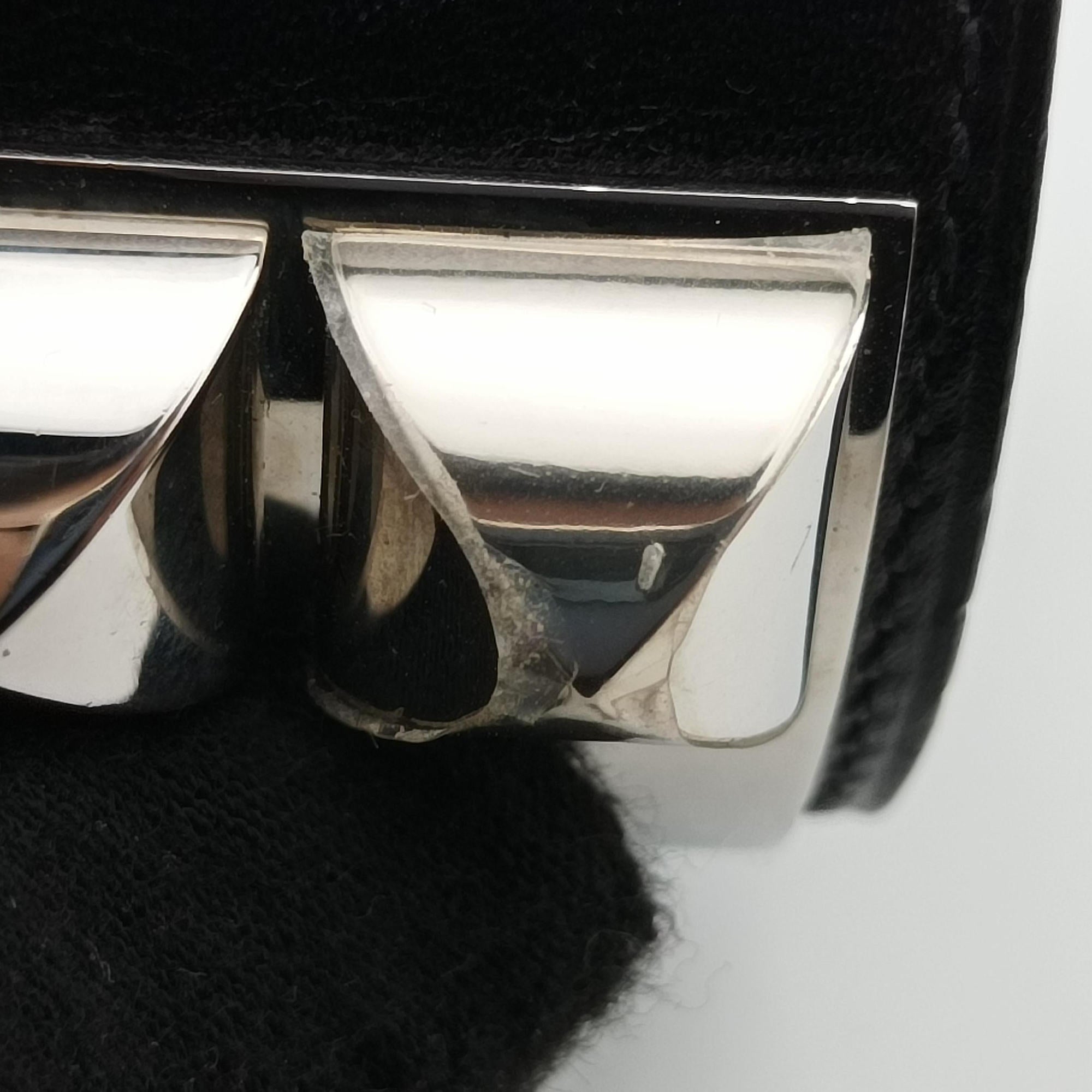 Collier de Chien Black×silver Leather×GP S □R S1コリエ ド シアン ブラック×シルバー レザー×GP S □R S1