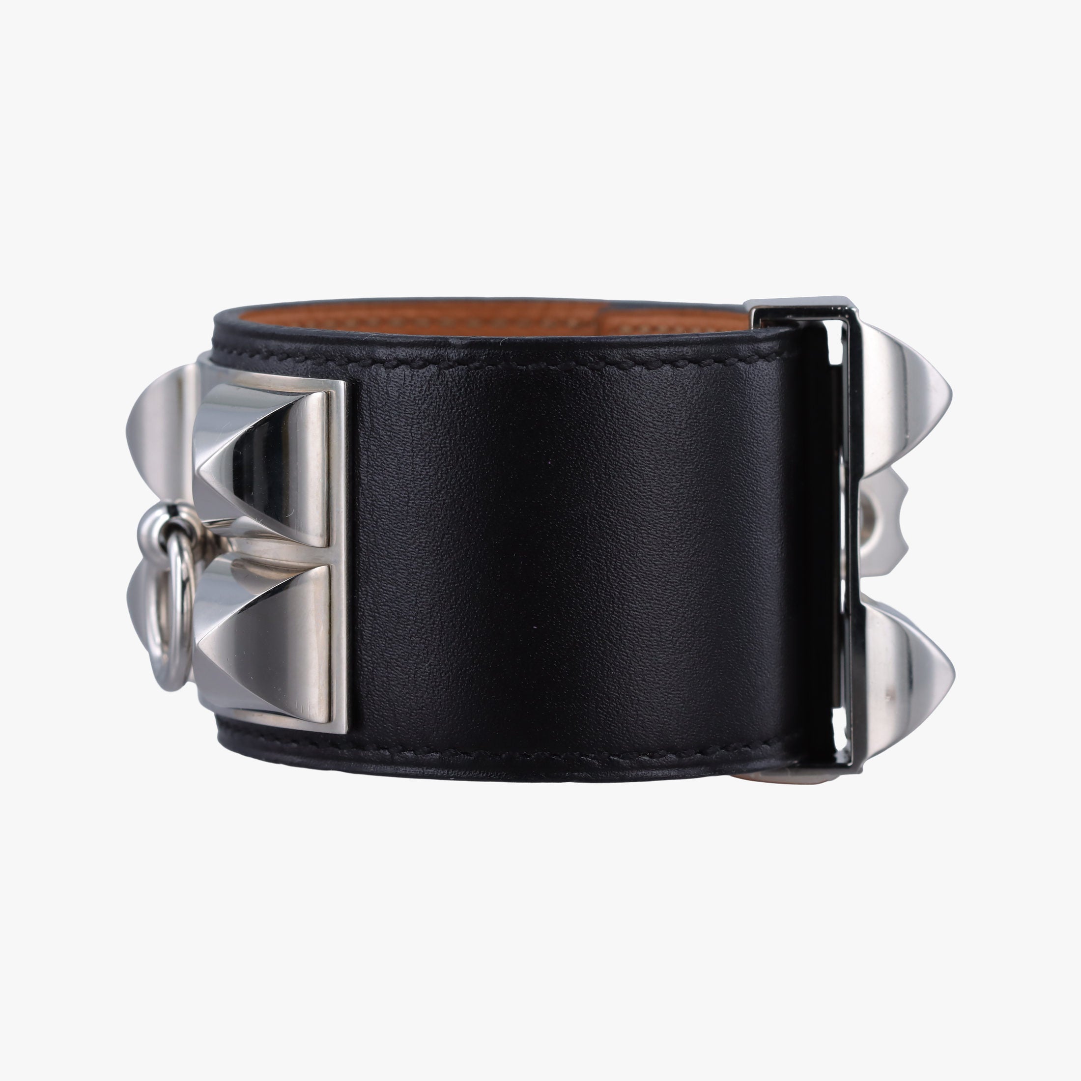 Collier de Chien Black×silver Leather×GP S □R S1コリエ ド シアン ブラック×シルバー レザー×GP S □R S1