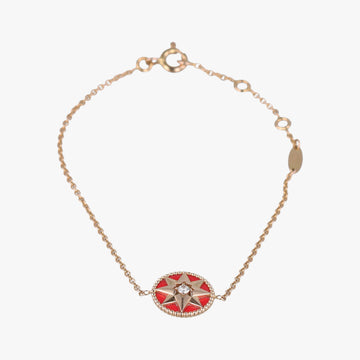 Rose des Vents medallion　 Red×rose golden AU750 125093ローズデヴァン メダリオン レッド×ローズゴールド AU750 125093