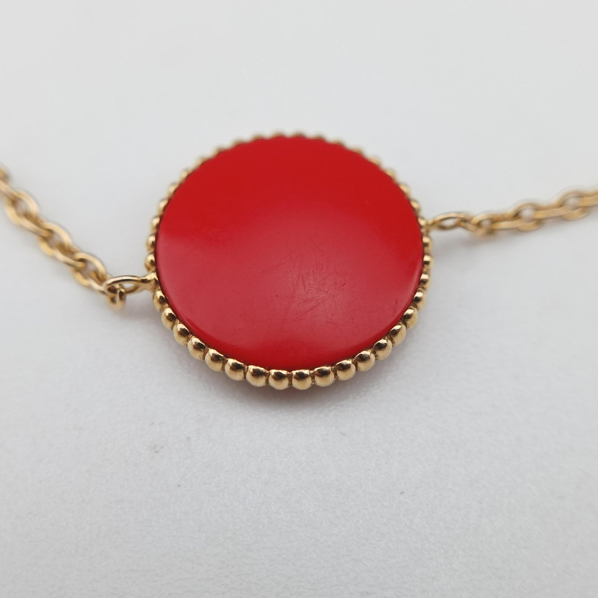 Rose des Vents medallion　 Red×rose golden AU750 125093ローズデヴァン メダリオン レッド×ローズゴールド AU750 125093