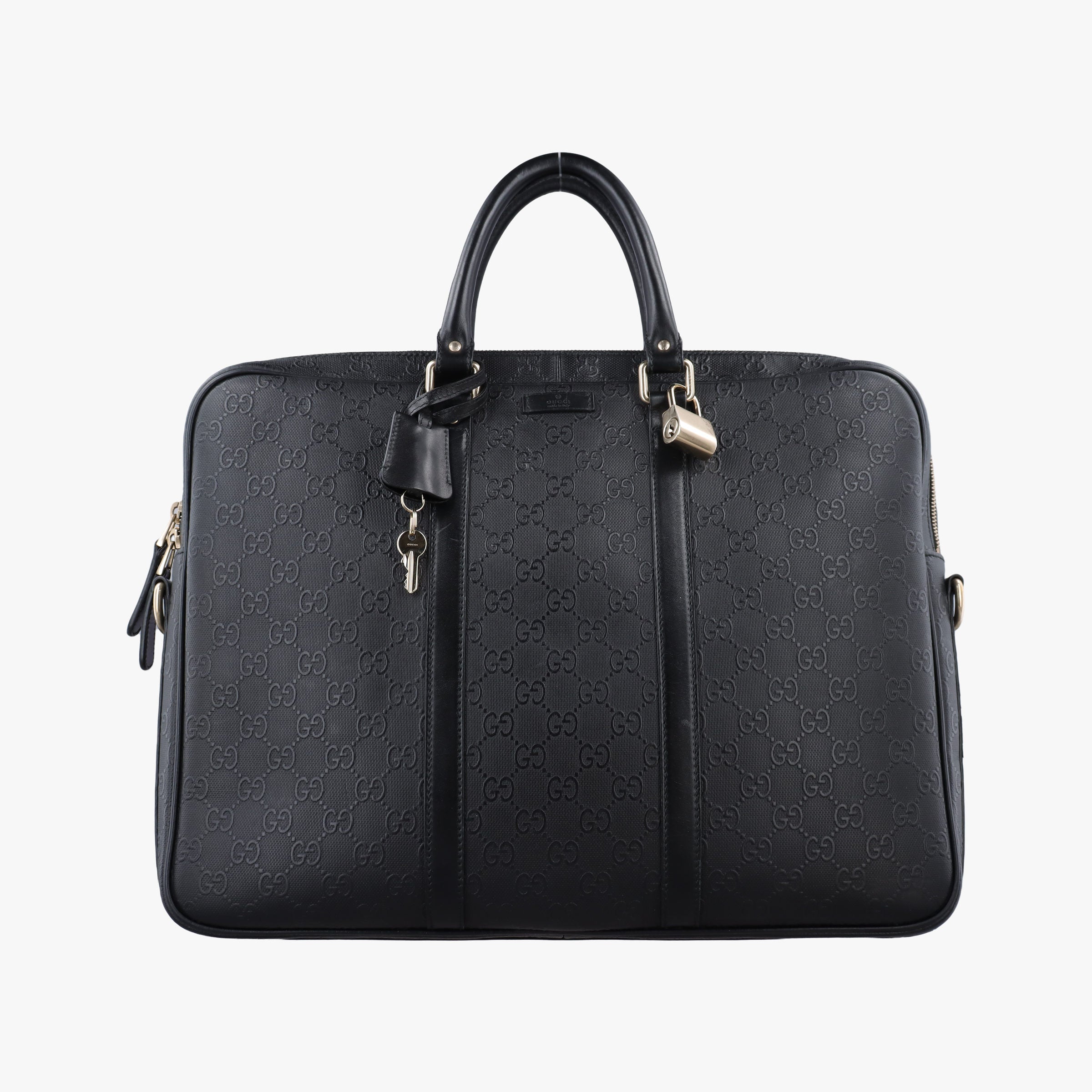 Guccissima Briefcase Black Leather 208463 F017516747グッチシマ ブリーフケース ブラック レザー 208463 F017516747
